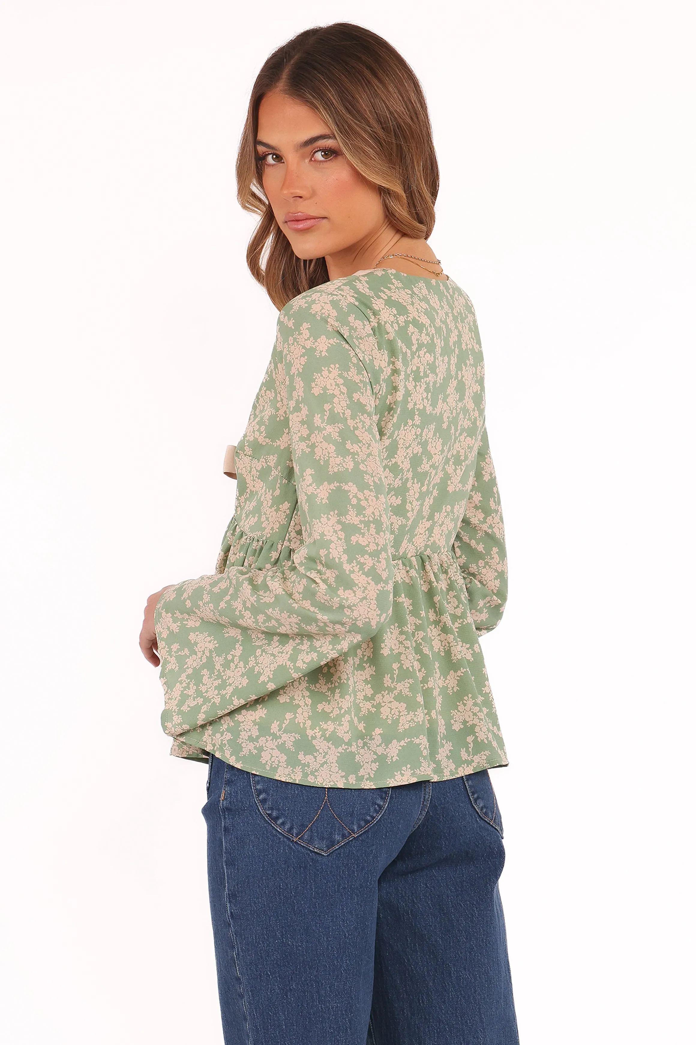 Reeva Long Sleeve Top - Green Floral sold by Petal & Pup product image thumbnail 5