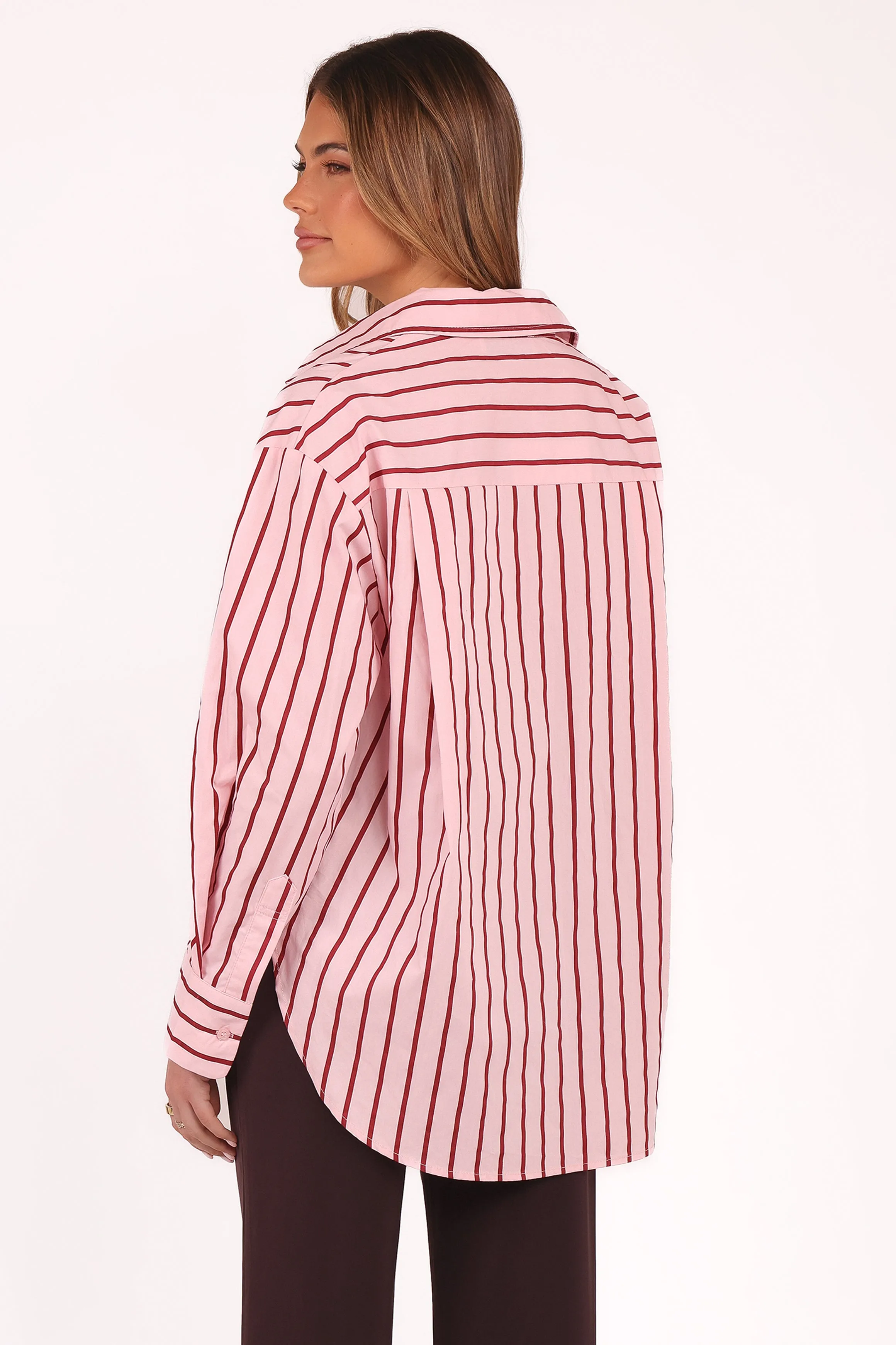 Adam Stripe Shirt - Pink sold by Petal & Pup product image thumbnail 4