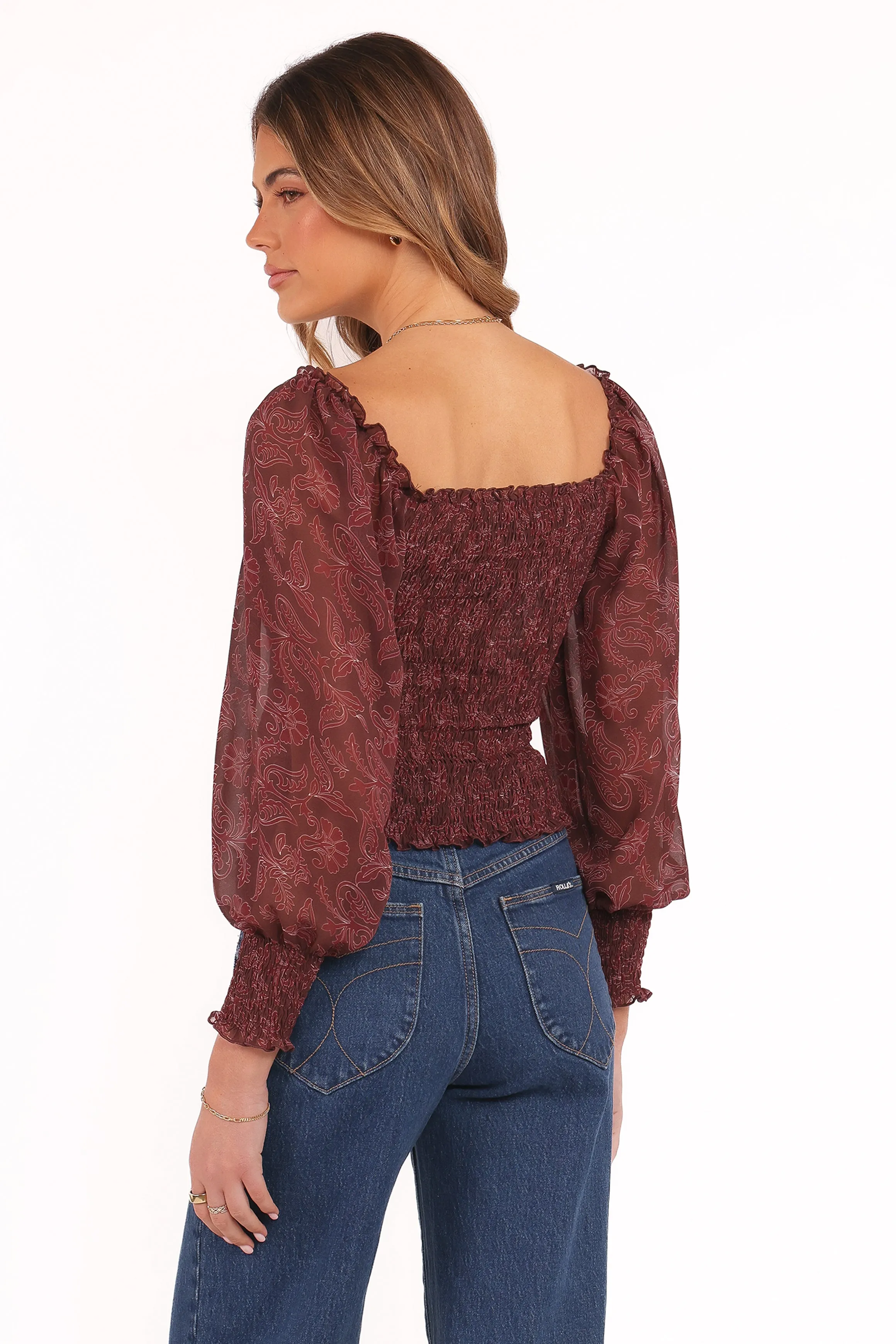 Alberta Top - Burgundy Paisley sold by Petal & Pup product image thumbnail 5