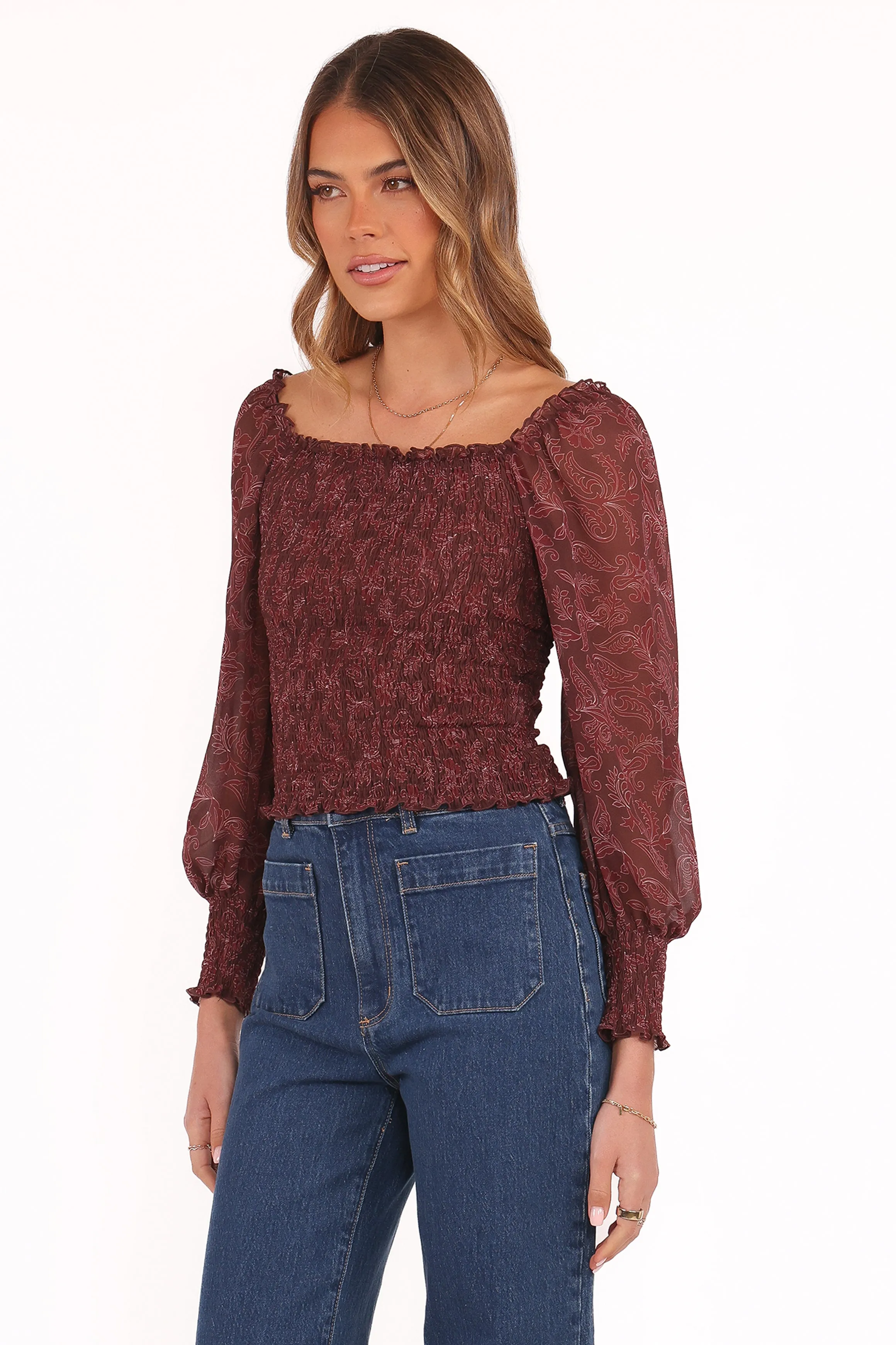 Alberta Top - Burgundy Paisley sold by Petal & Pup product image thumbnail 4