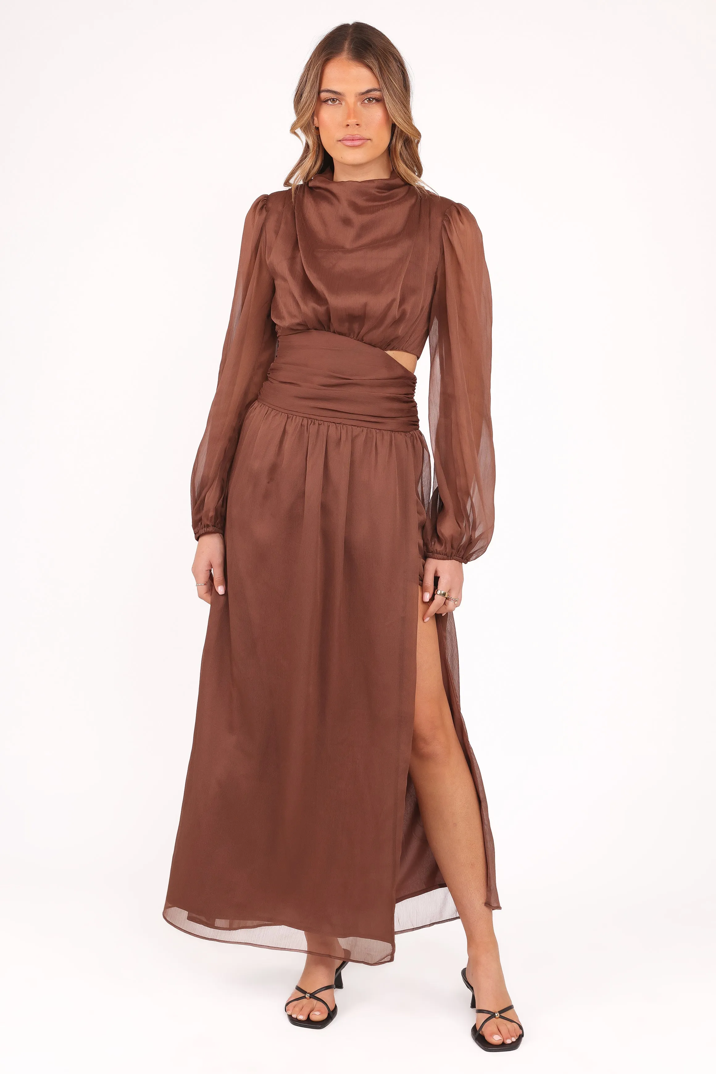 Neveah Long Sleeve Maxi Dress - Chocolate sold by Petal & Pup product image thumbnail 2