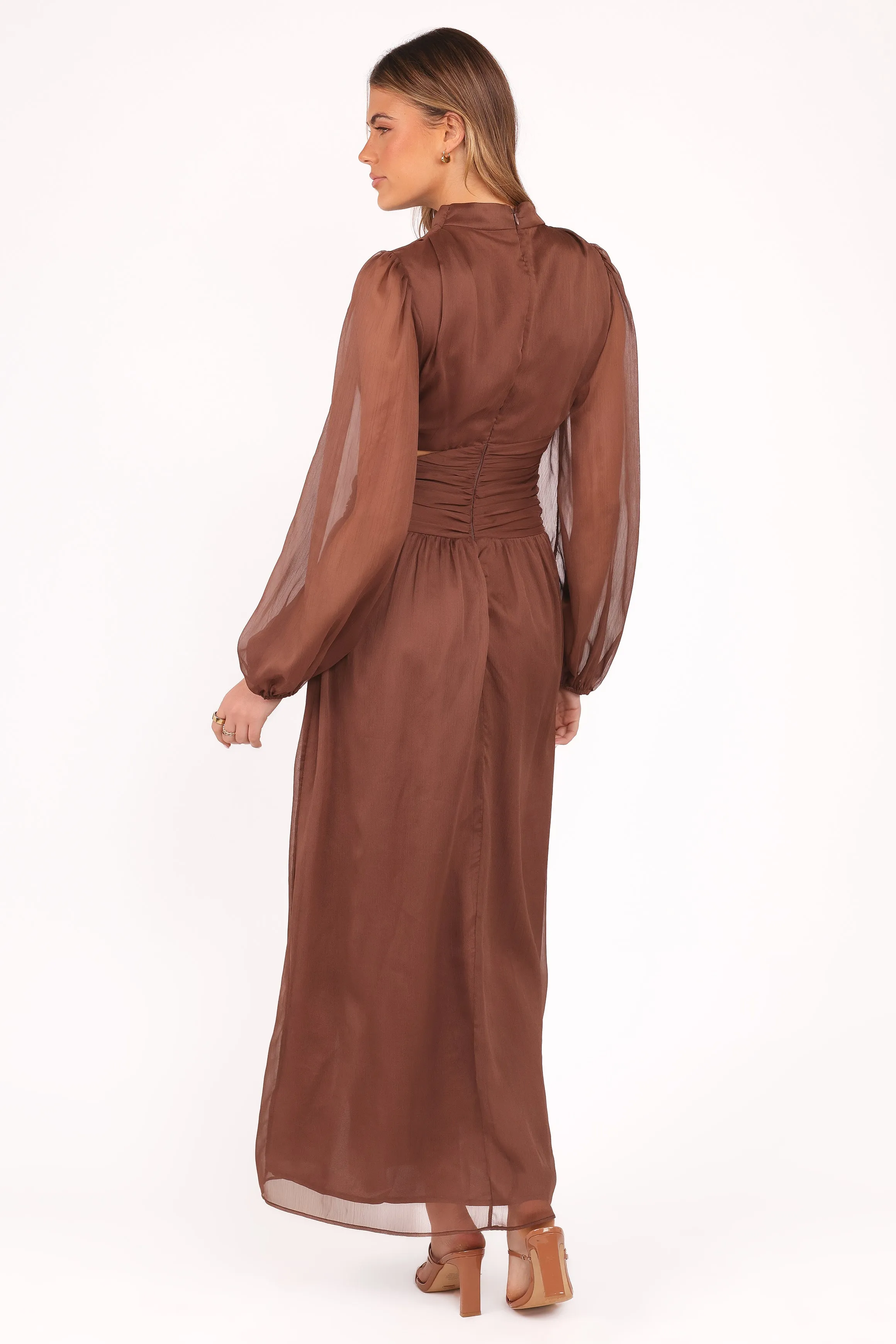 Neveah Long Sleeve Maxi Dress - Chocolate sold by Petal & Pup product image thumbnail 5