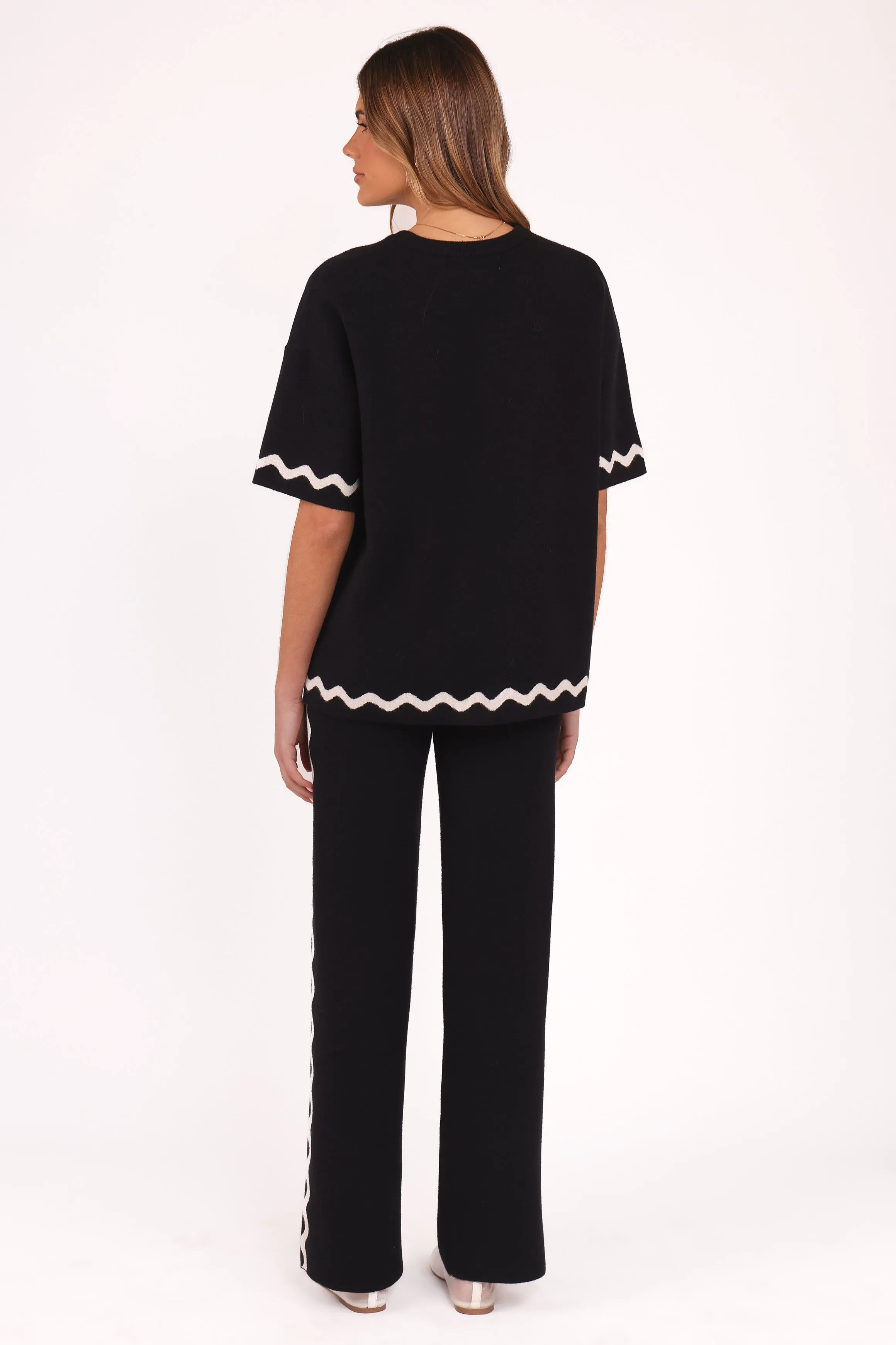 Vespa Knitted Pant - Black White sold by Petal & Pup product image thumbnail 5