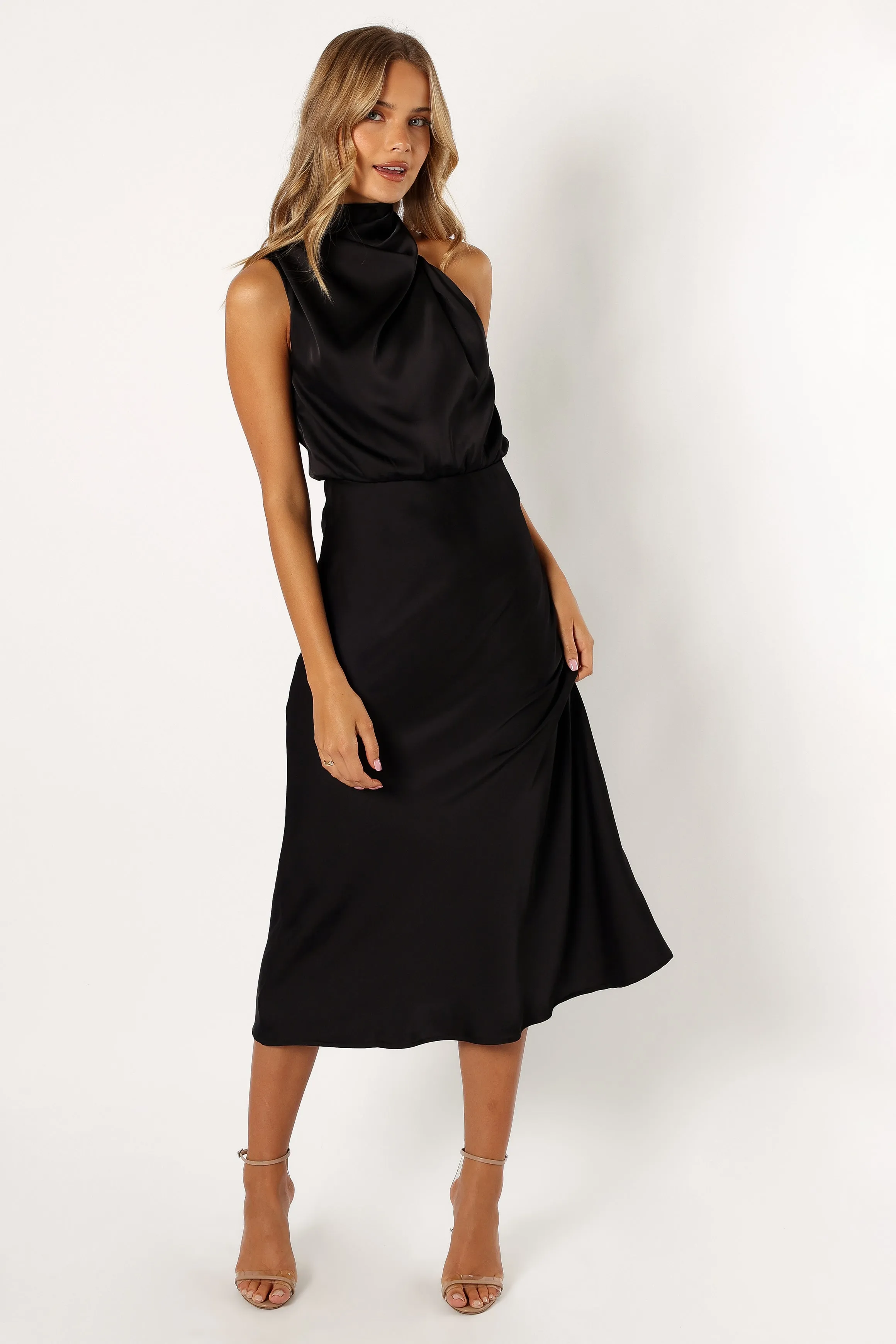 Anabelle Halter Neck Midi Dress - Black sold by Petal & Pup product image thumbnail 3
