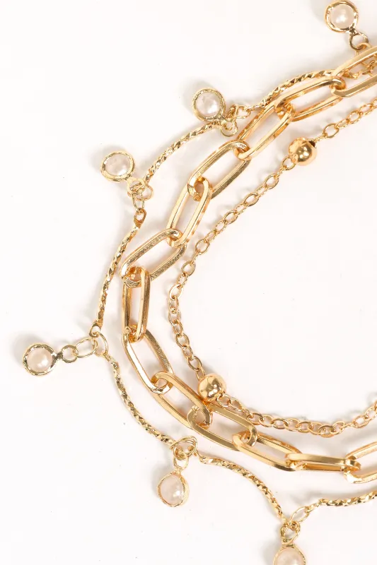 Liana Bracelet Set - Gold sold by Petal & Pup