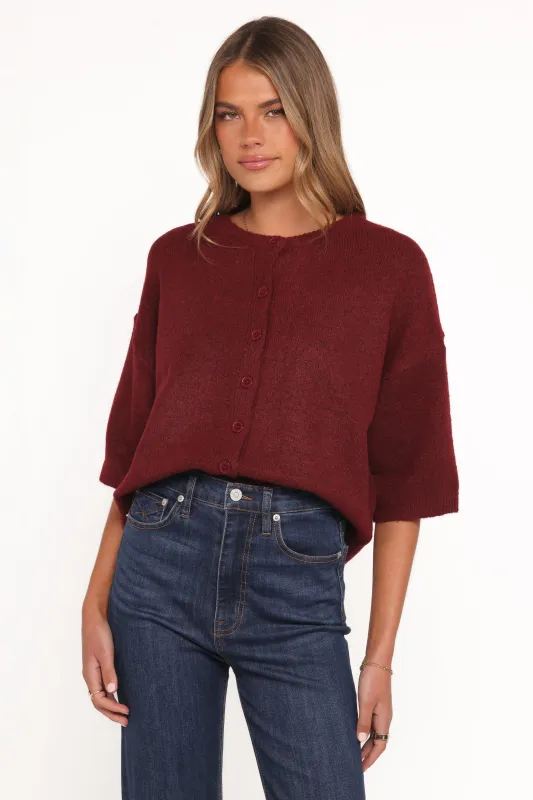 Lilith Knit Top - Wine sold by Petal & Pup