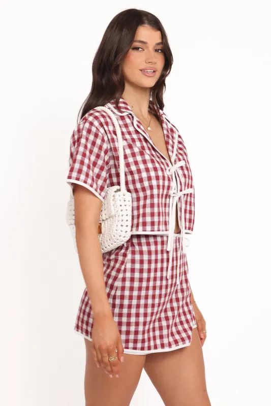 Ana Skort Set - Burgundy sold by Petal & Pup