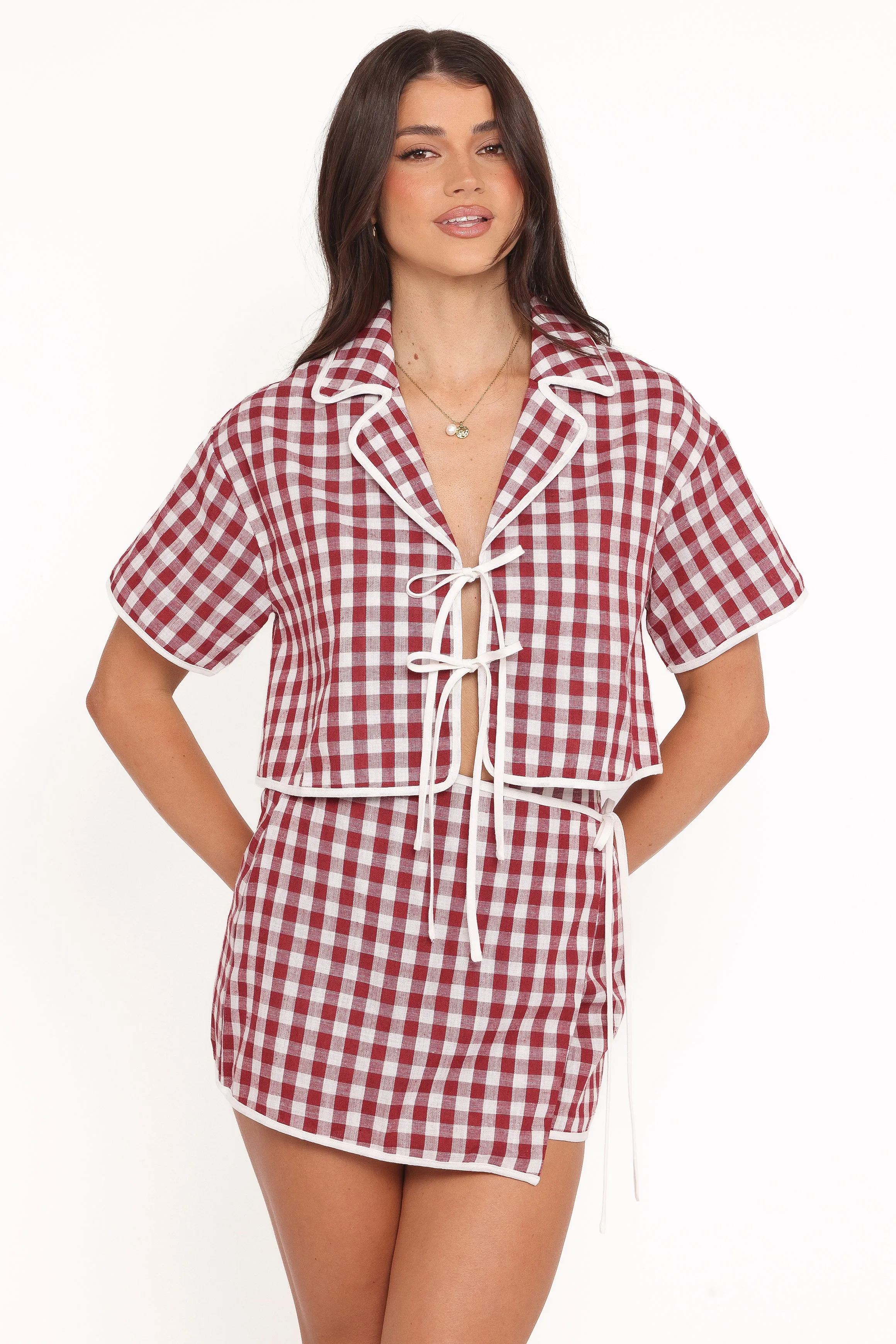 Ana Skort Set - Burgundy sold by Petal & Pup product image thumbnail 2