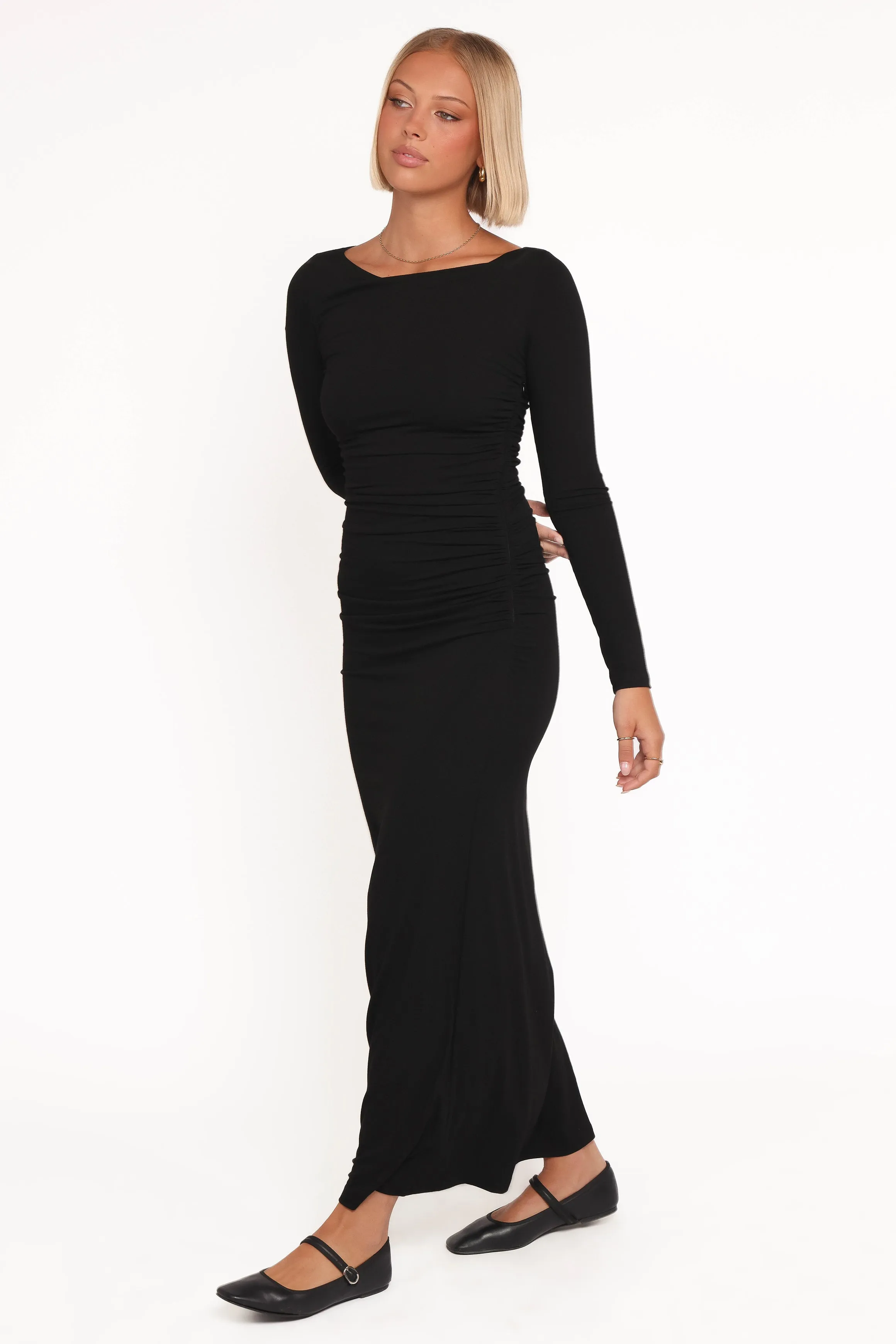 Warren Long Sleeve Maxi Dress - Black sold by Petal & Pup product image thumbnail 3