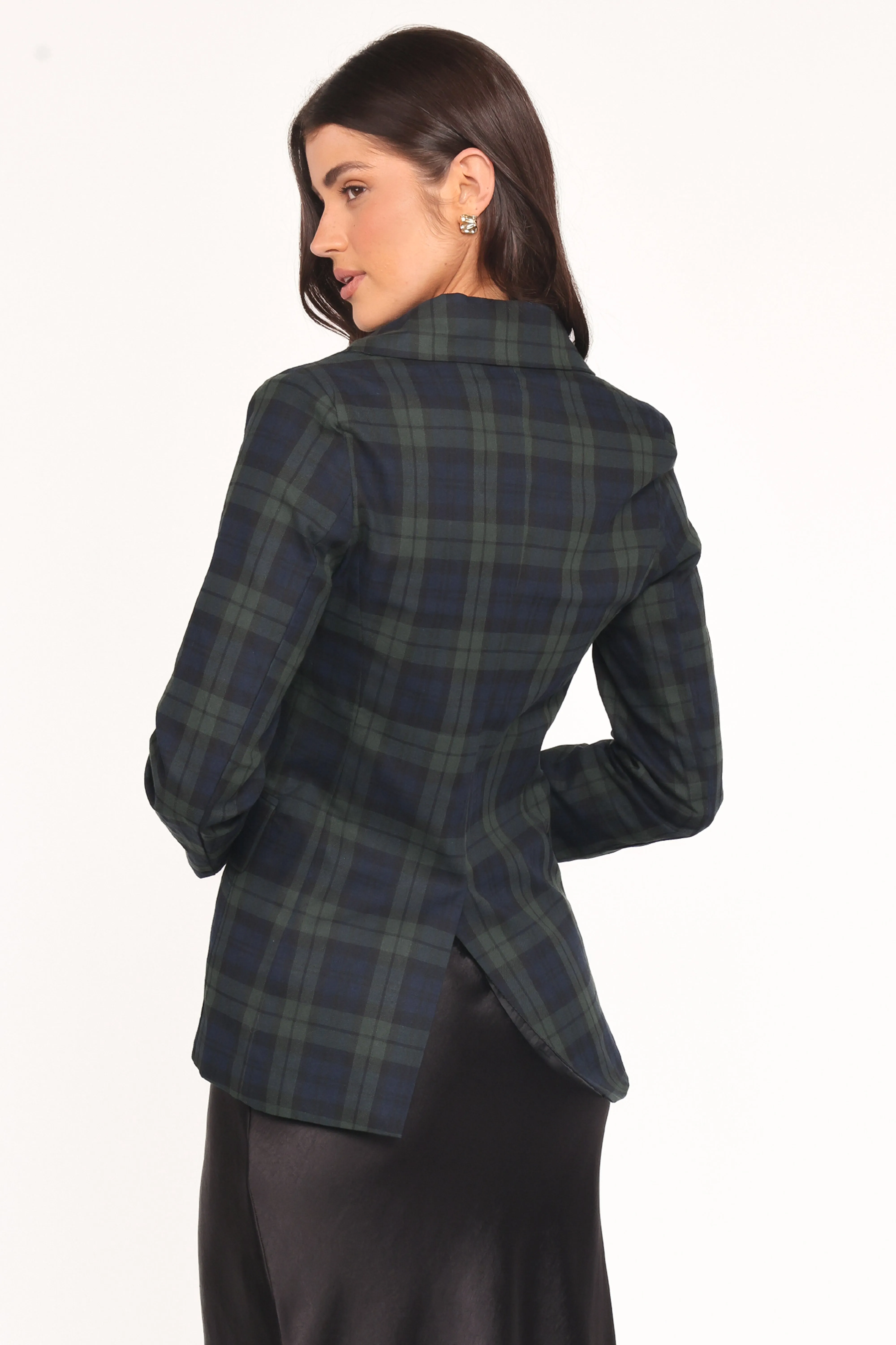 Juliette Blazer - Green Plaid sold by Petal & Pup product image thumbnail 4