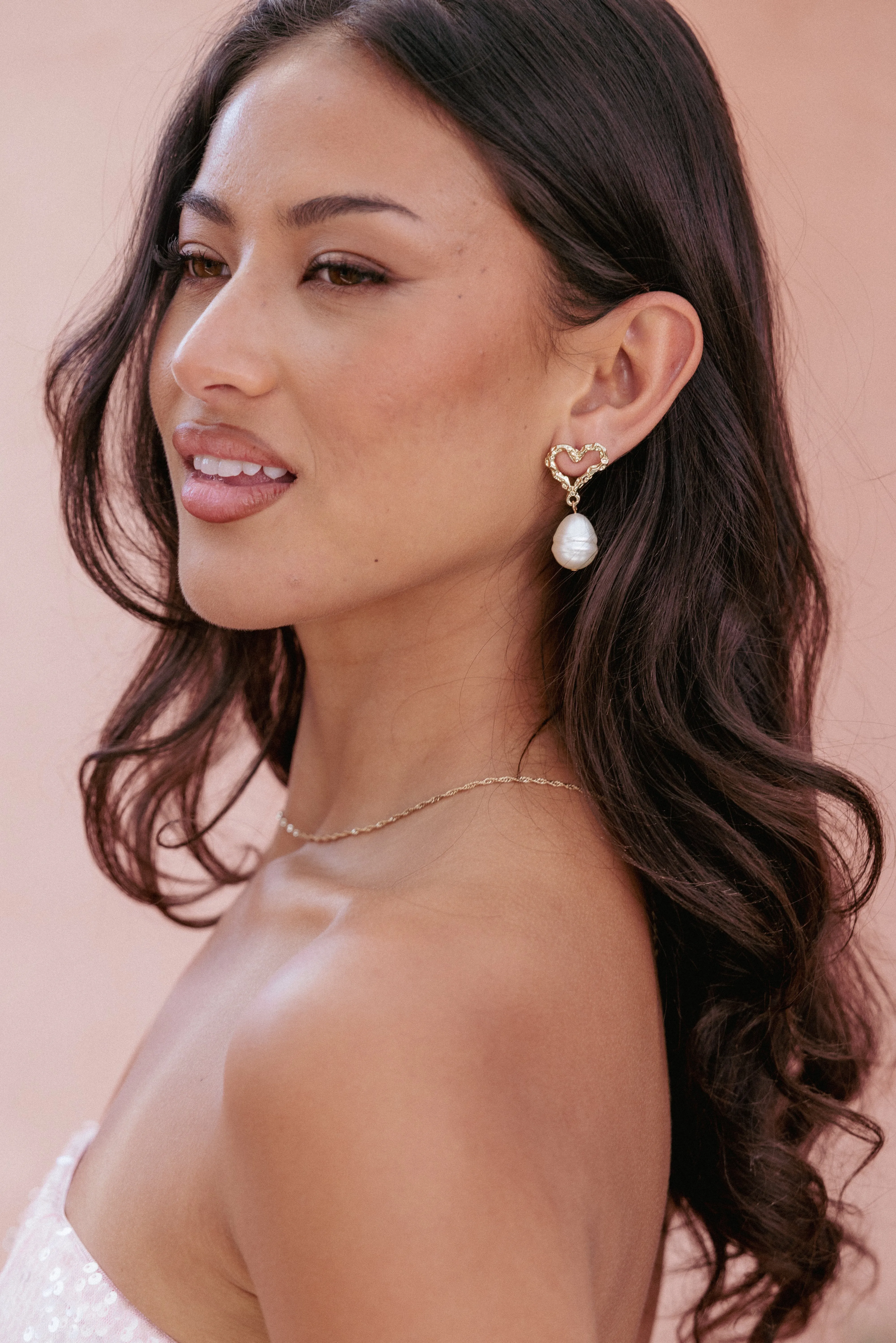 Solana Earrings - Gold Pearl sold by Petal & Pup product image thumbnail 4