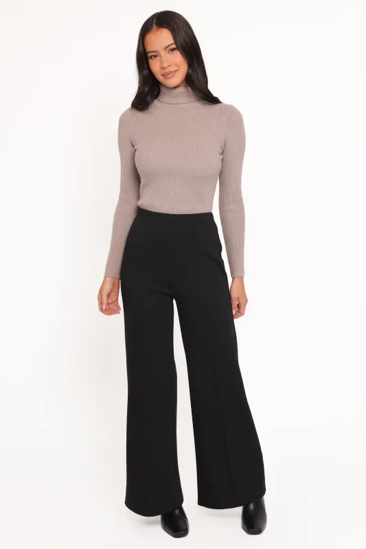 Jade Wide Leg Pant - Black sold by Petal & Pup