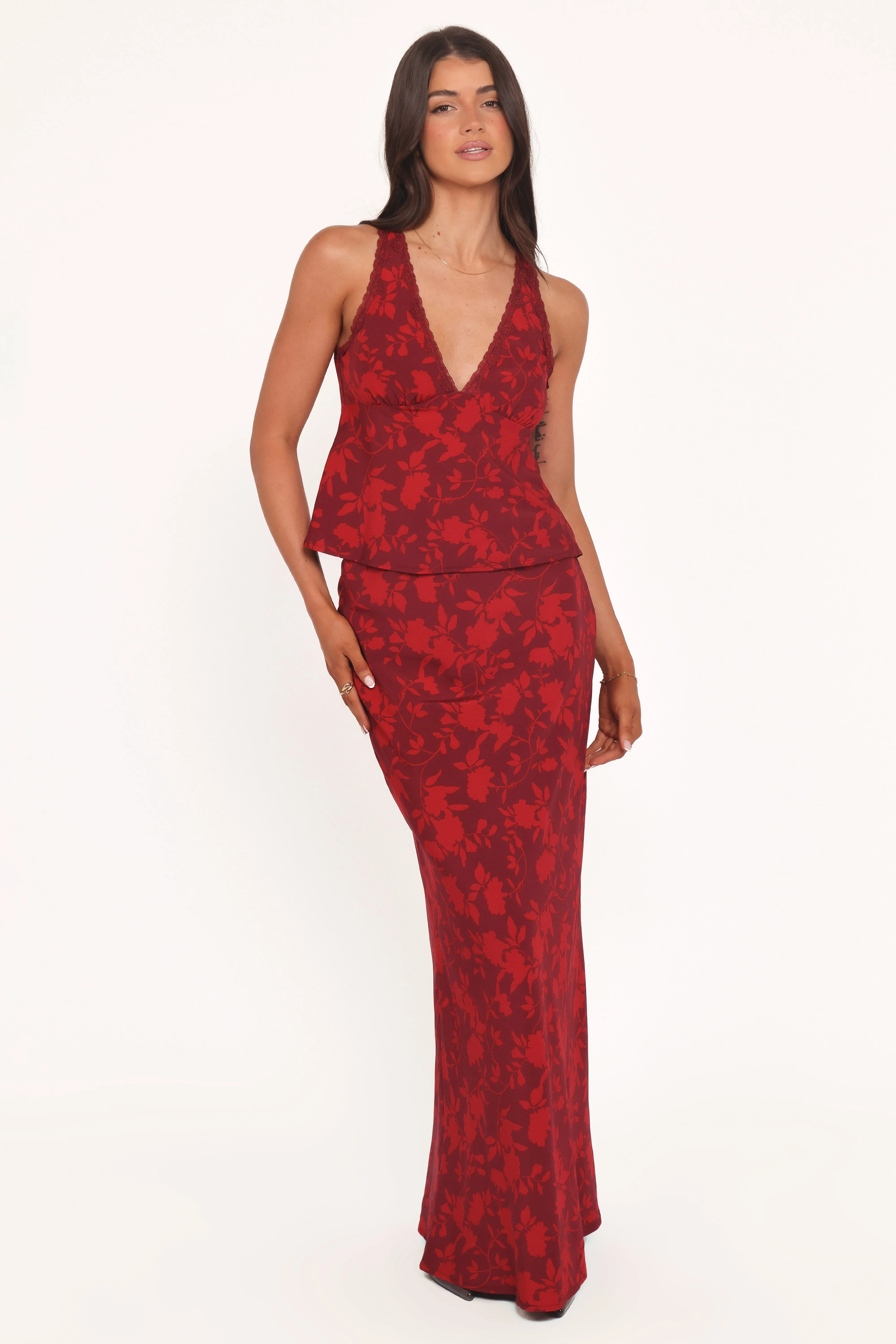 Velman Skirt - Burgundy Floral sold by Petal & Pup product image thumbnail 5