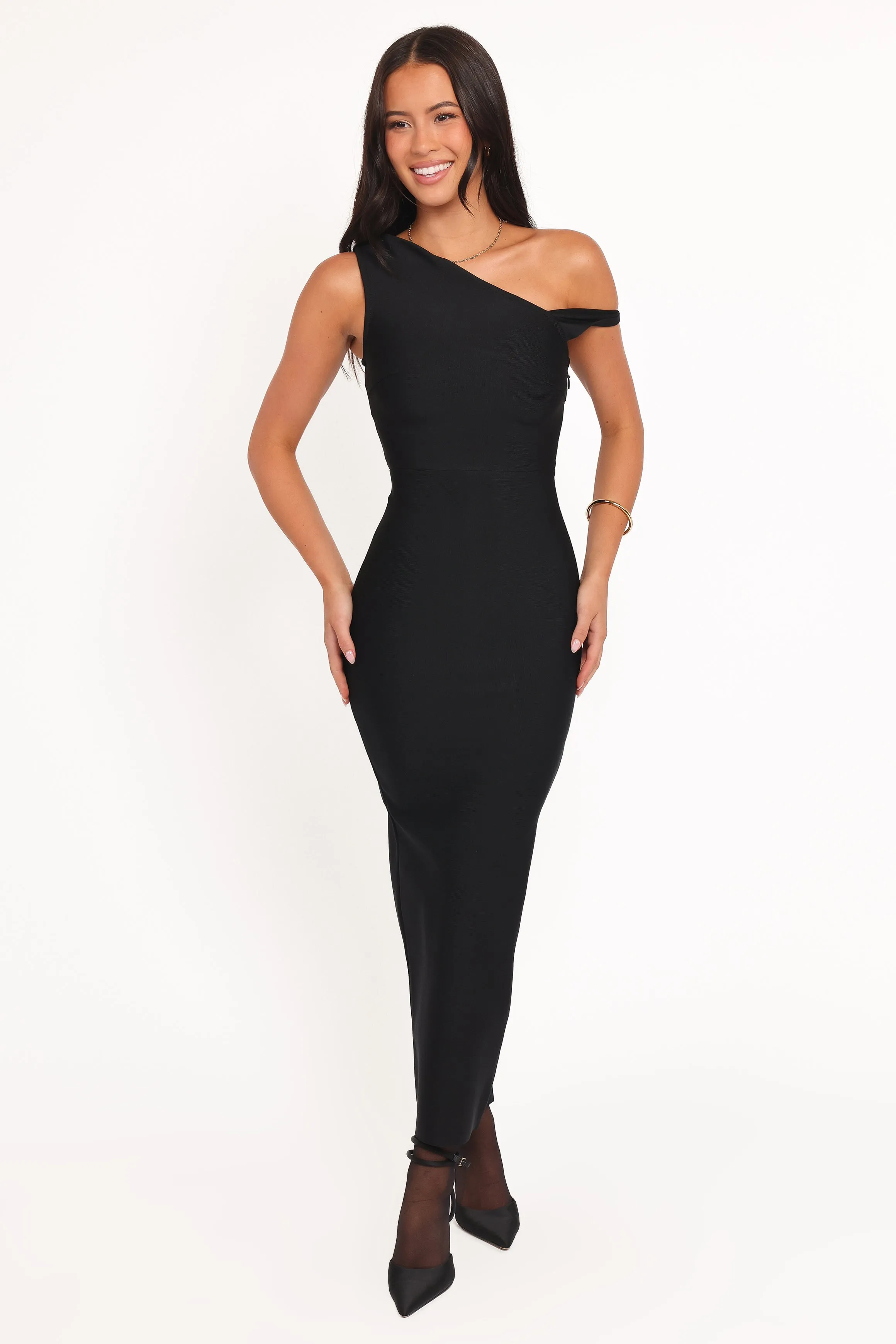 Hudson Off Shoulder Midi Dress - Black sold by Petal & Pup product image thumbnail 4