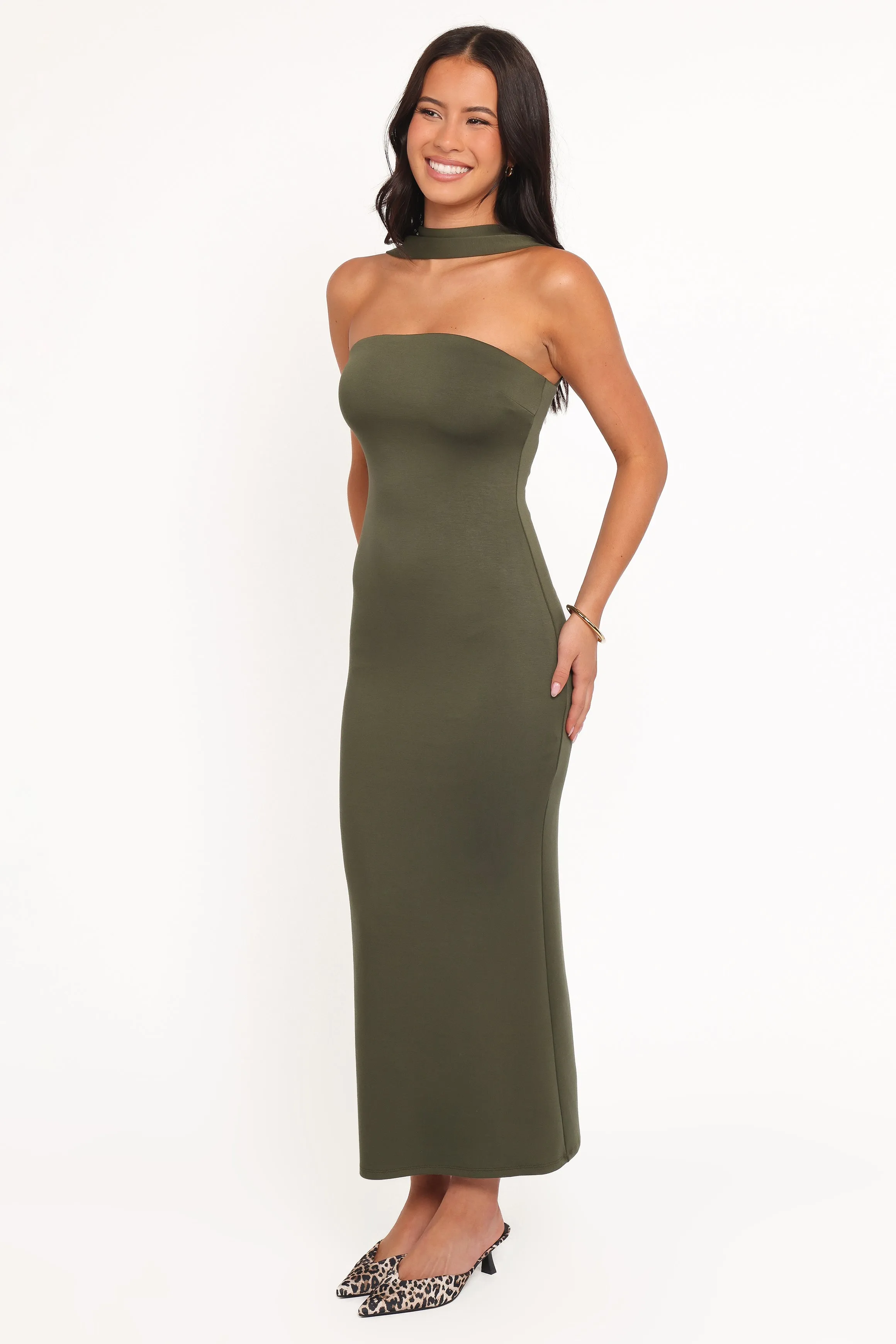 Regan Midi Dress - Olive sold by Petal & Pup product image thumbnail 3