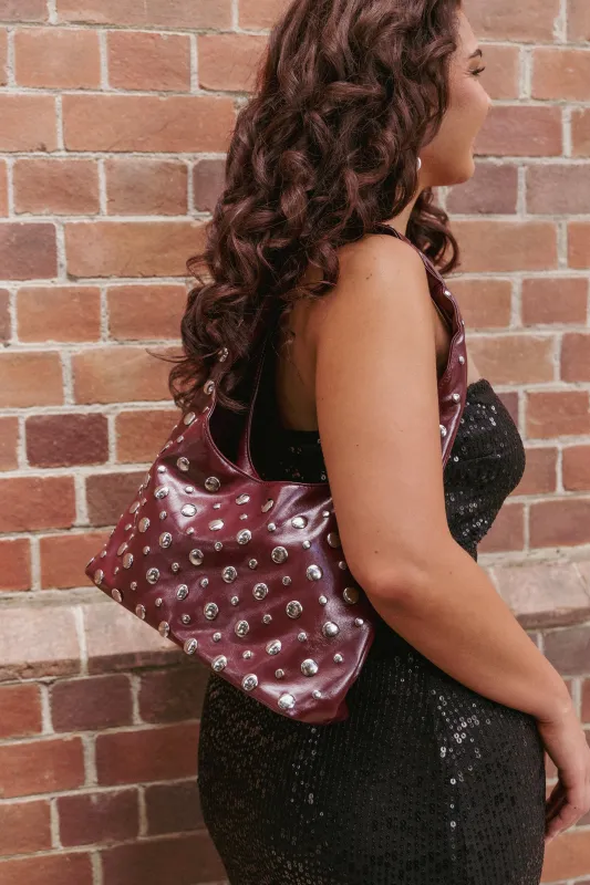 Valerie Studded Bag - Red sold by Petal & Pup