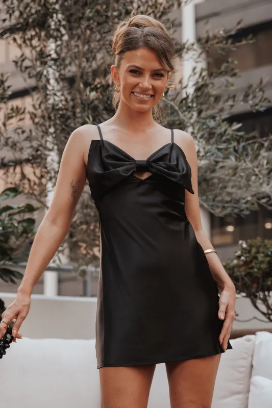 Kiari Mini Dress - Black sold by Petal & Pup