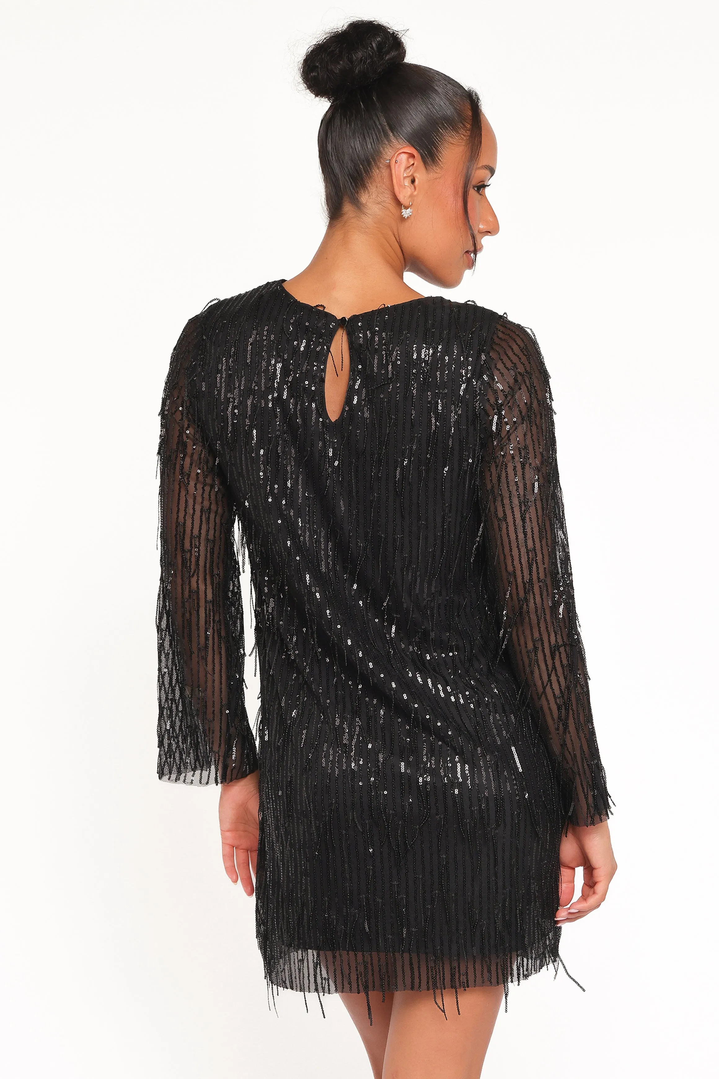 Serena Sequin Mini Dress - Black sold by Petal & Pup product image thumbnail 5