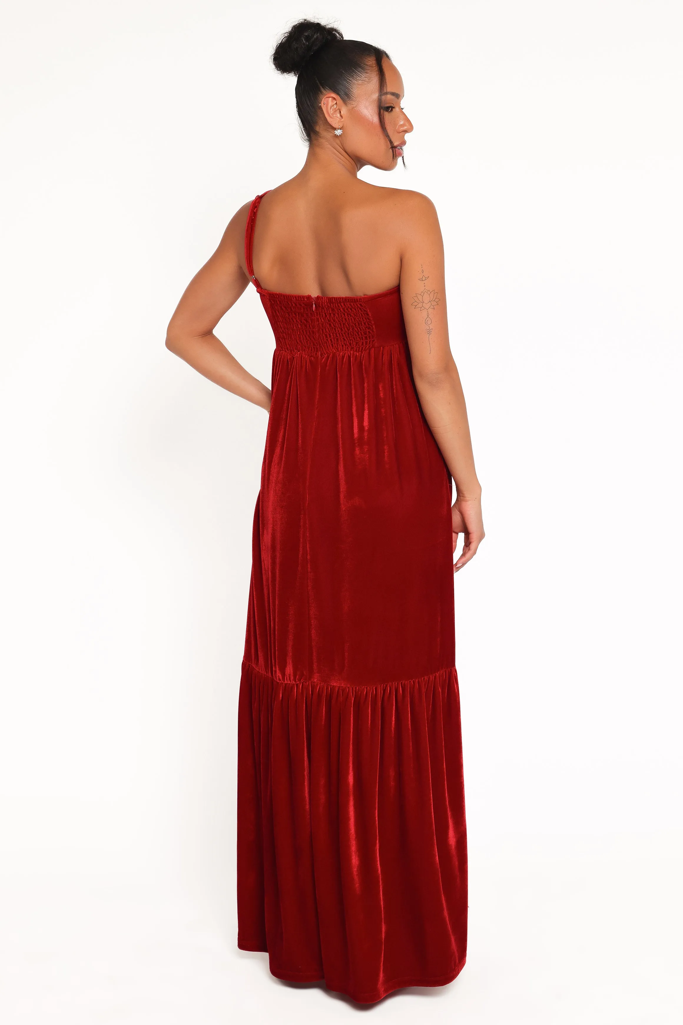 Betina Bow Front Maxi Dress - Red Velvet sold by Petal & Pup product image thumbnail 5