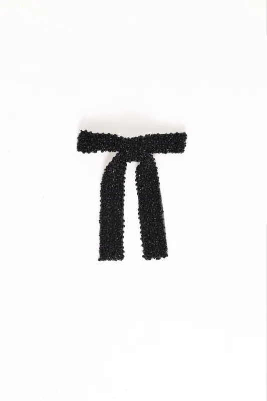 Tiana Hair Bow - Black made by Petal & Pup