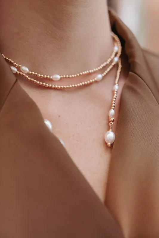 Kimberly Necklace - Gold made by Petal & Pup