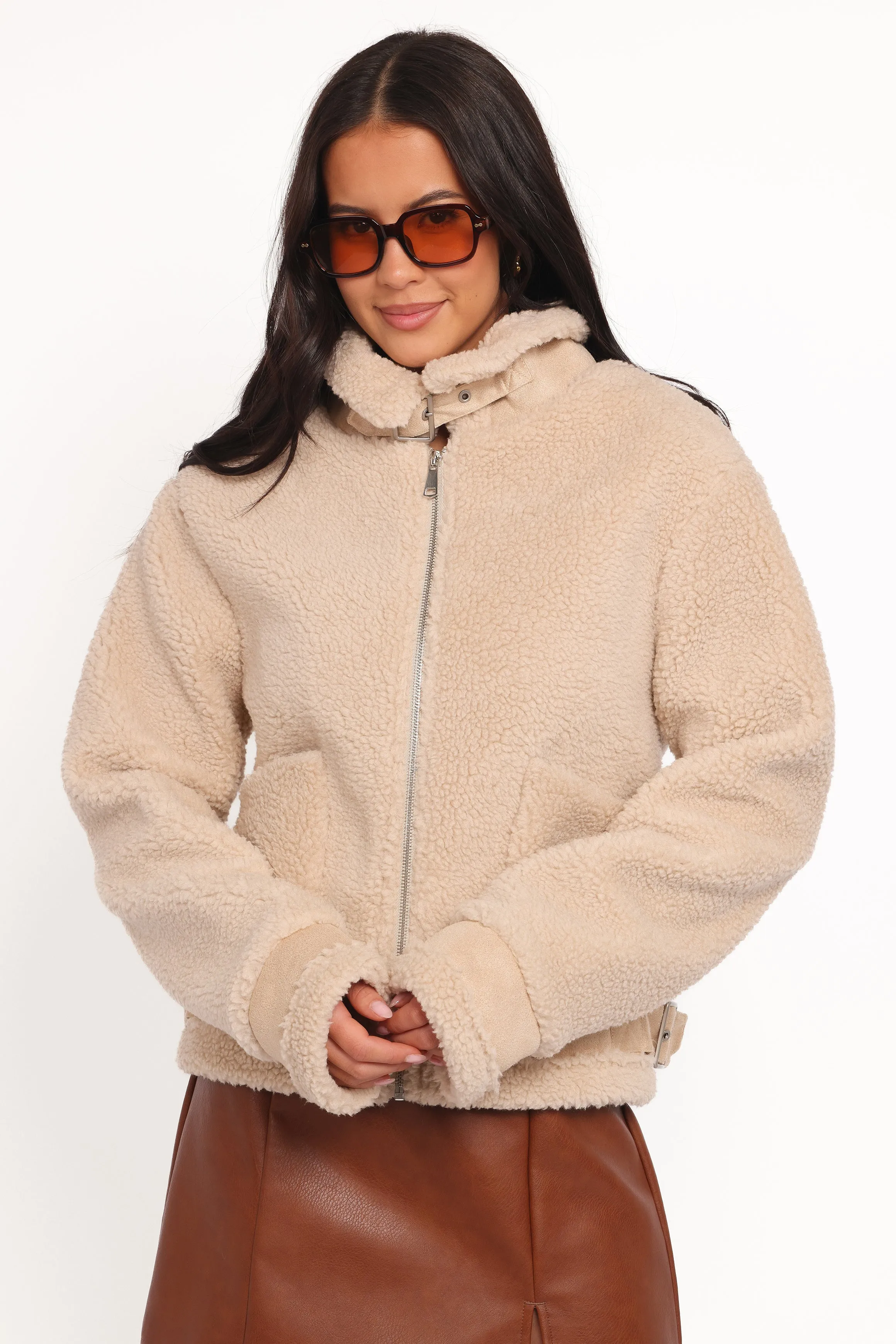 Winslow Fleece Jacket - Taupe sold by Petal & Pup product image thumbnail 2