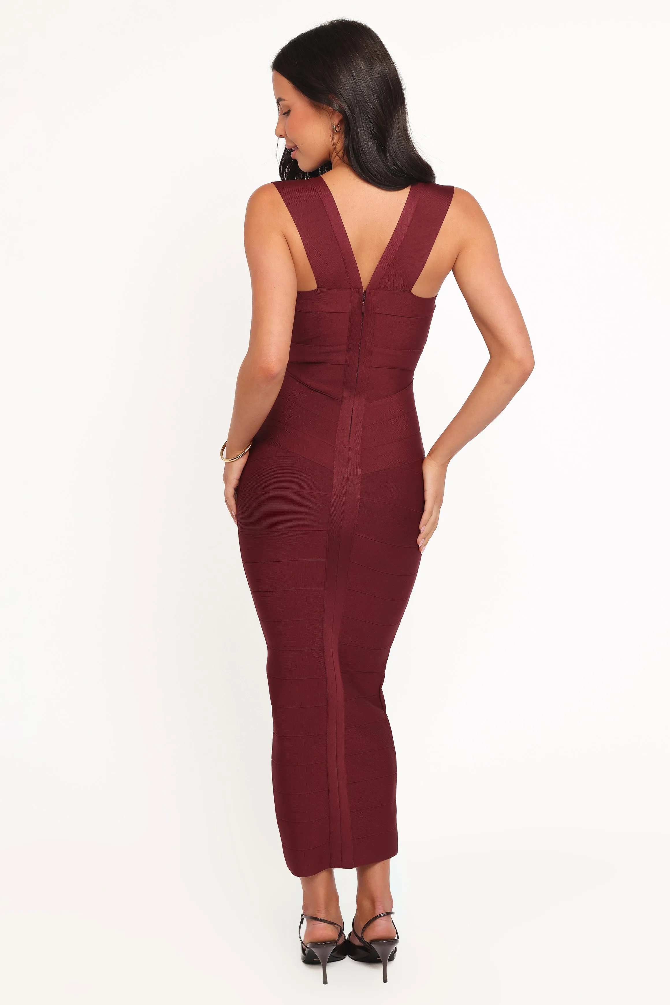 Josiah Midi Dress - Burgundy sold by Petal & Pup product image thumbnail 4