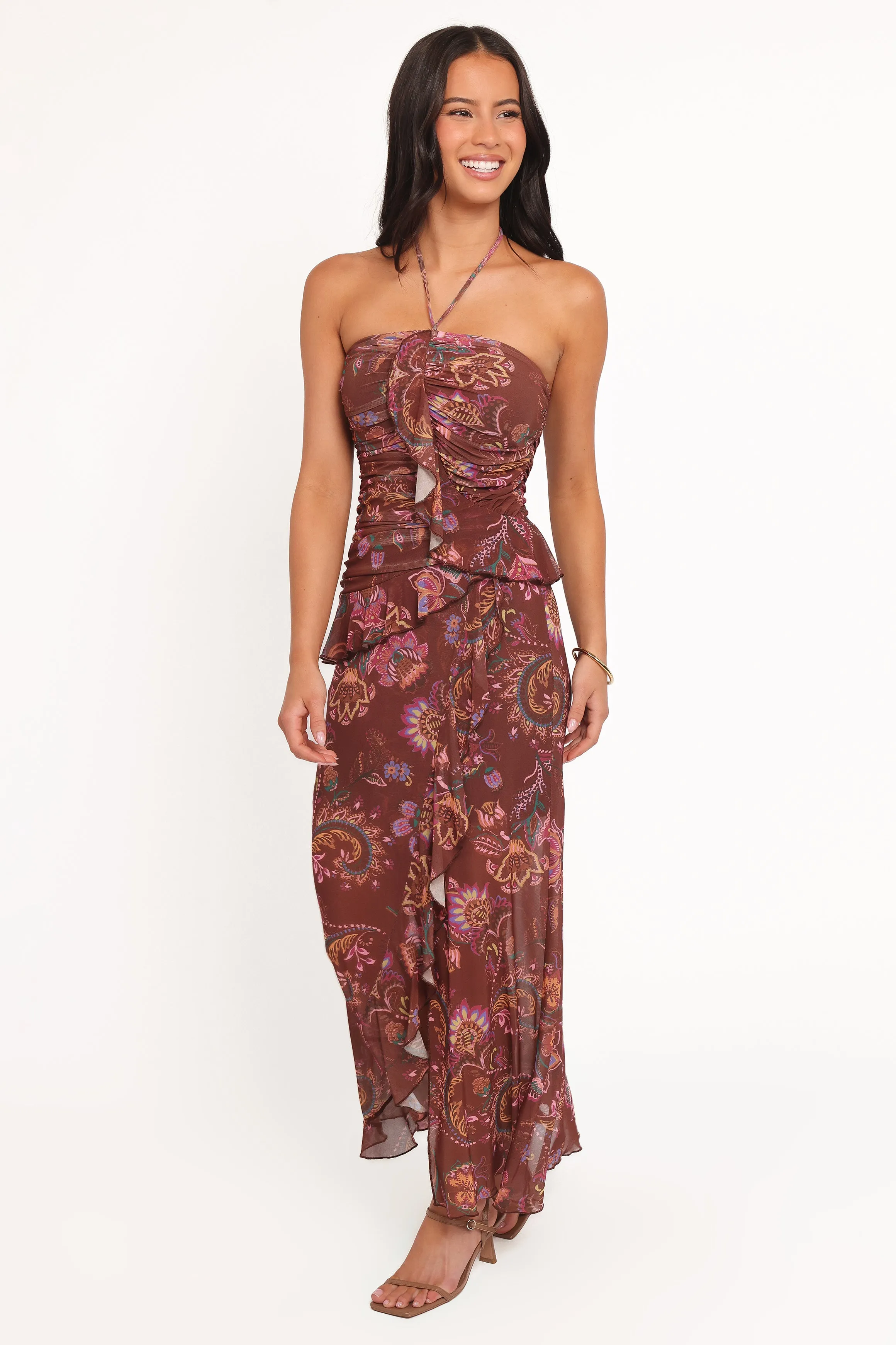 Sorbet Midi Dress - Brown Floral sold by Petal & Pup product image thumbnail 4