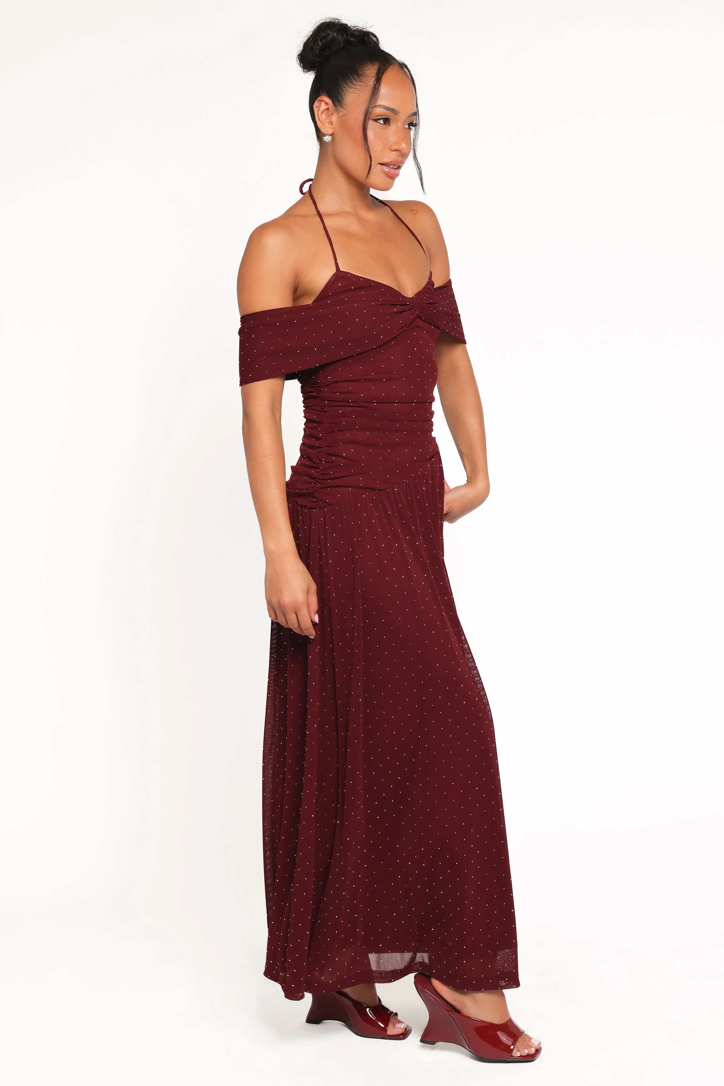 Mayven Maxi Dress - Burgundy sold by Petal & Pup product image thumbnail 4