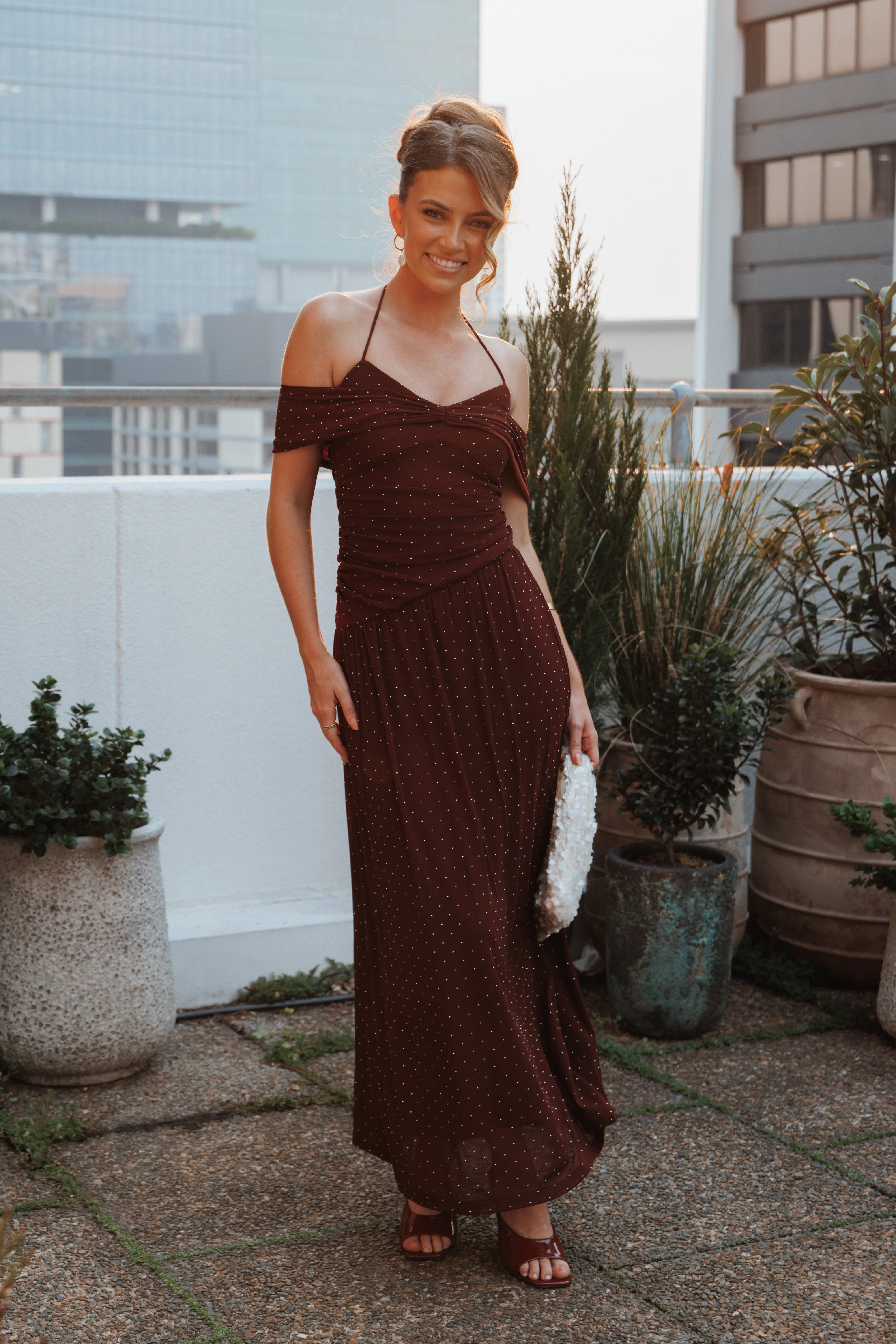 Mayven Maxi Dress - Burgundy sold by Petal & Pup