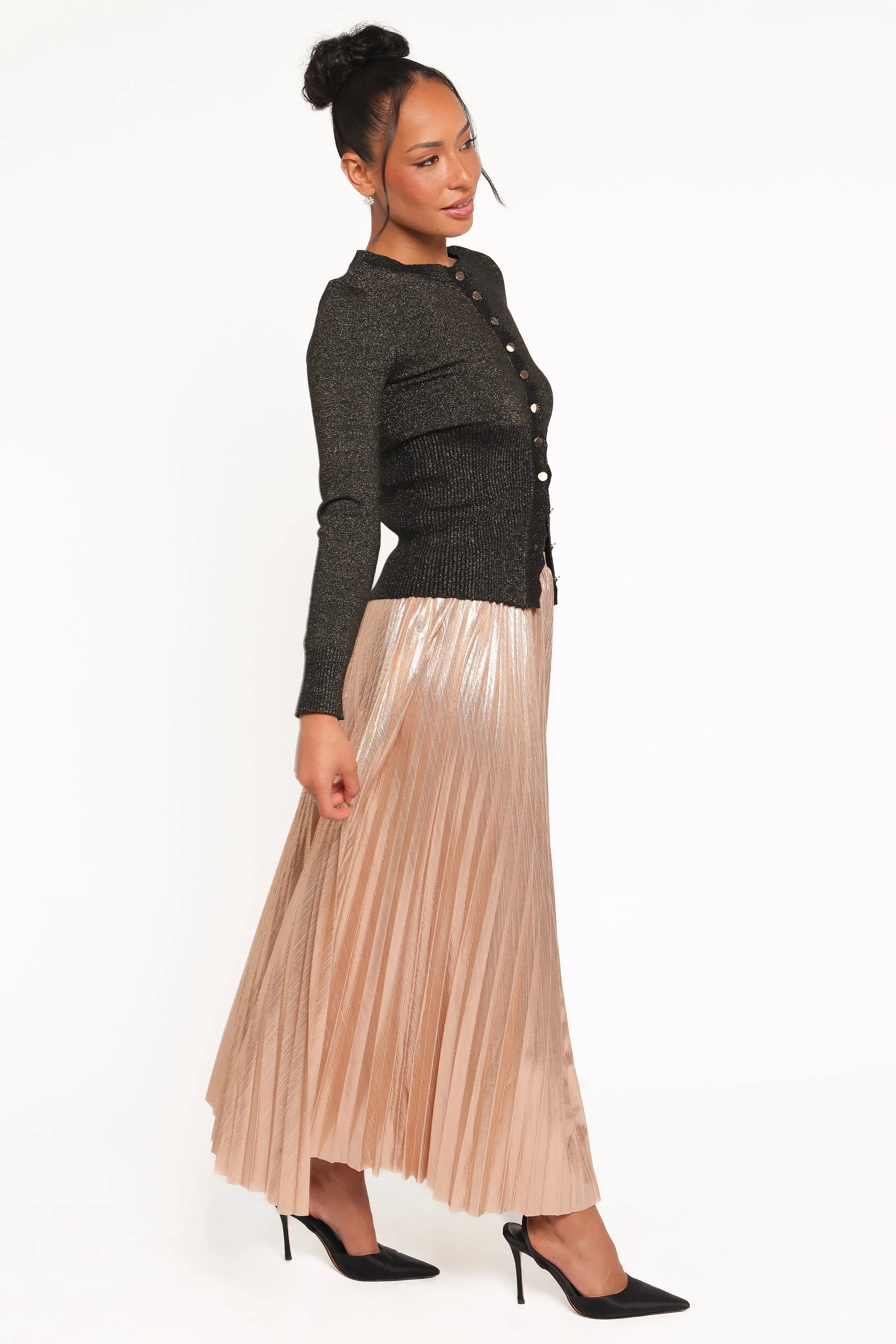 Bethy Maxi Skirt - Gold sold by Petal & Pup product image thumbnail 4