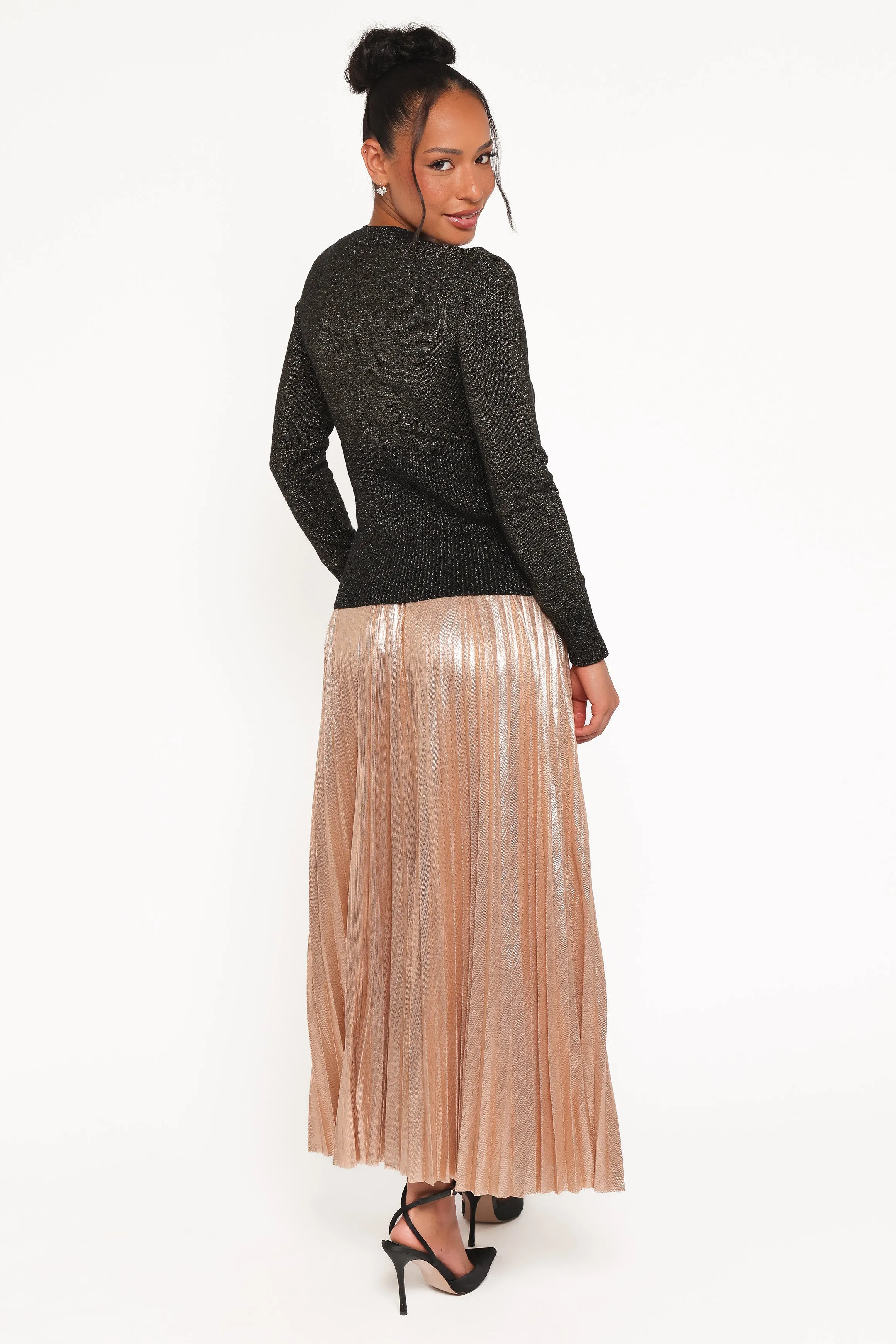 Bethy Maxi Skirt - Gold sold by Petal & Pup product image thumbnail 5