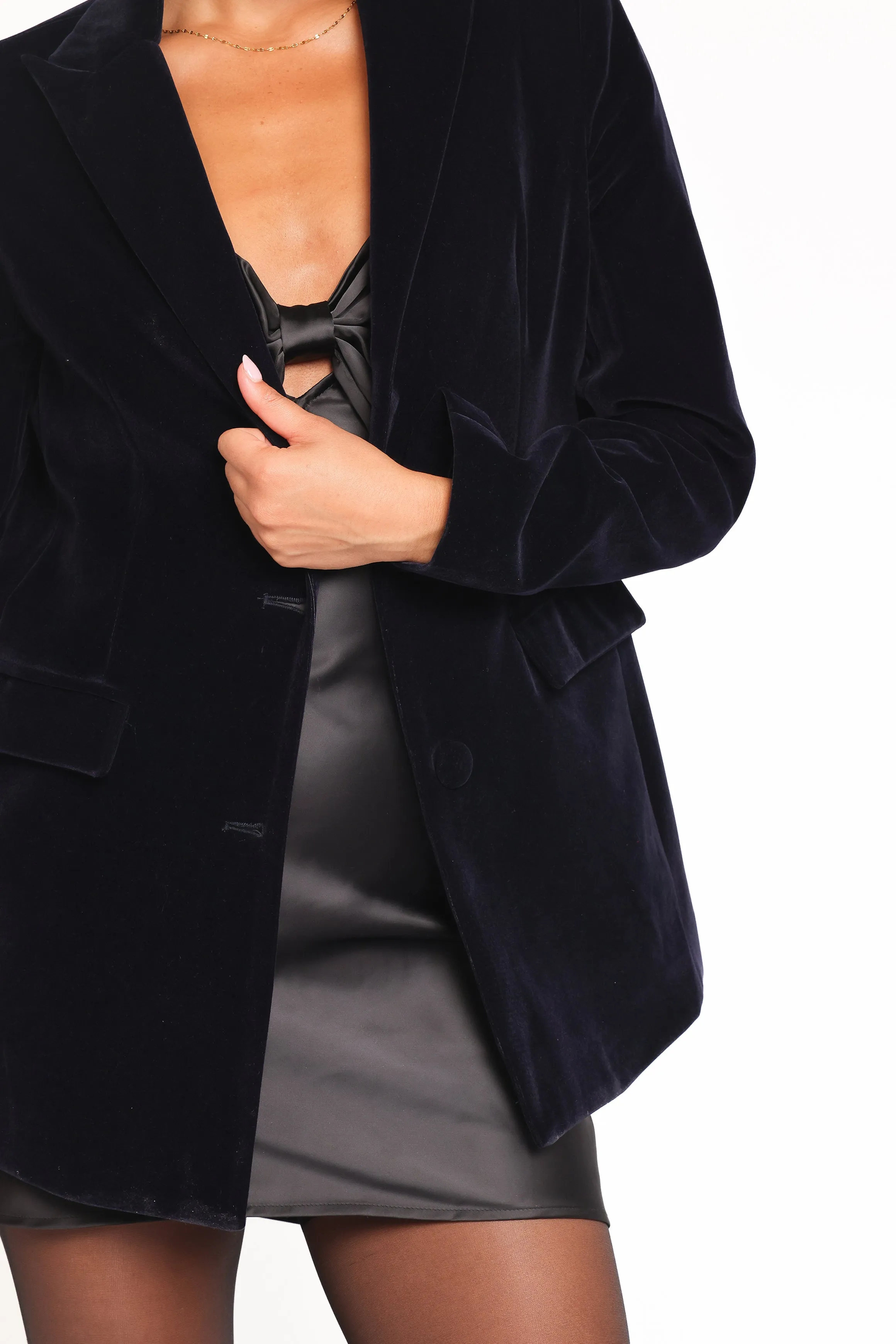 Clive Velvet Blazer - Navy sold by Petal & Pup product image thumbnail 2