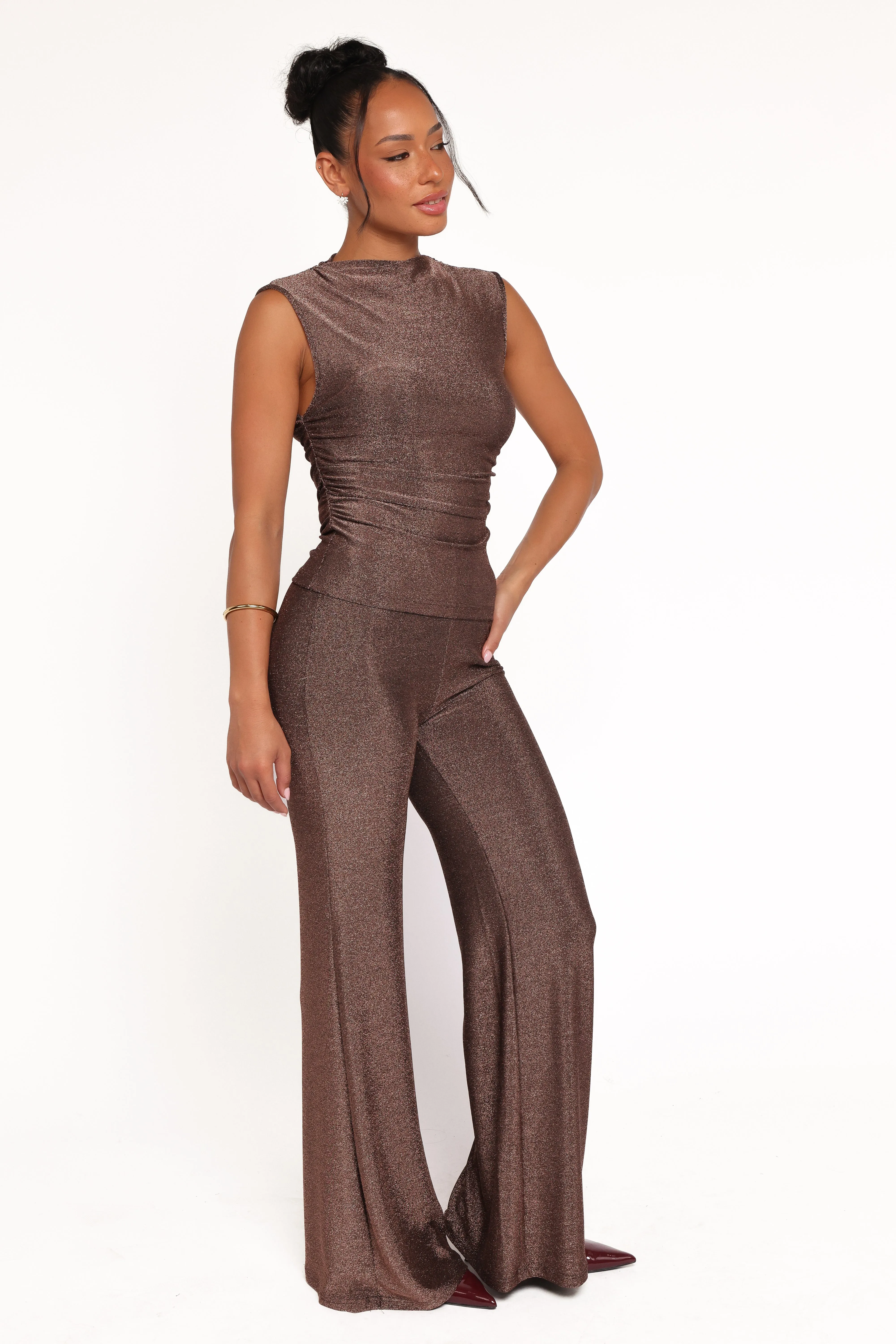 Sydney Wide Leg Pant - Bronze sold by Petal & Pup product image thumbnail 4