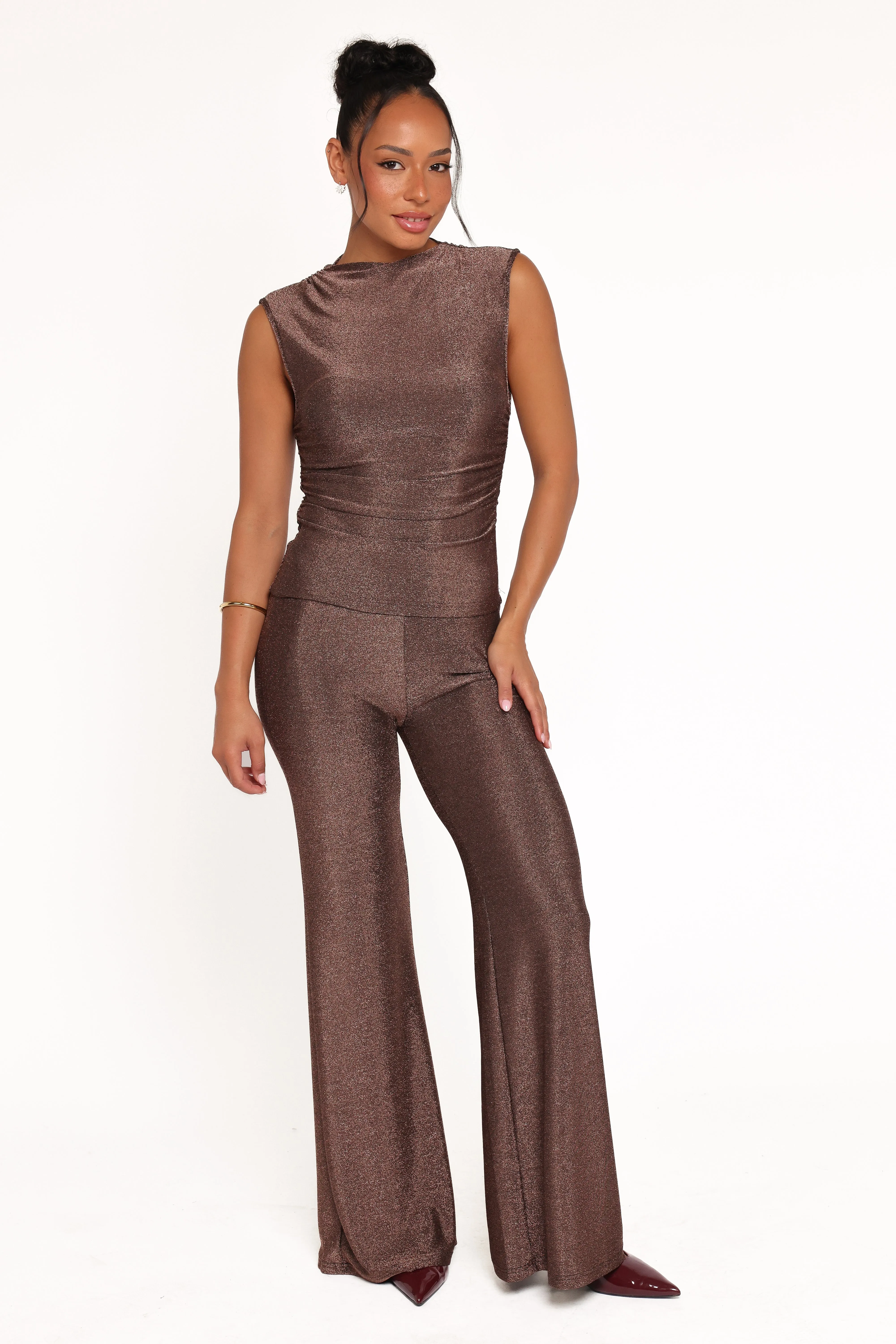 Sydney Wide Leg Pant - Bronze sold by Petal & Pup product image thumbnail 2