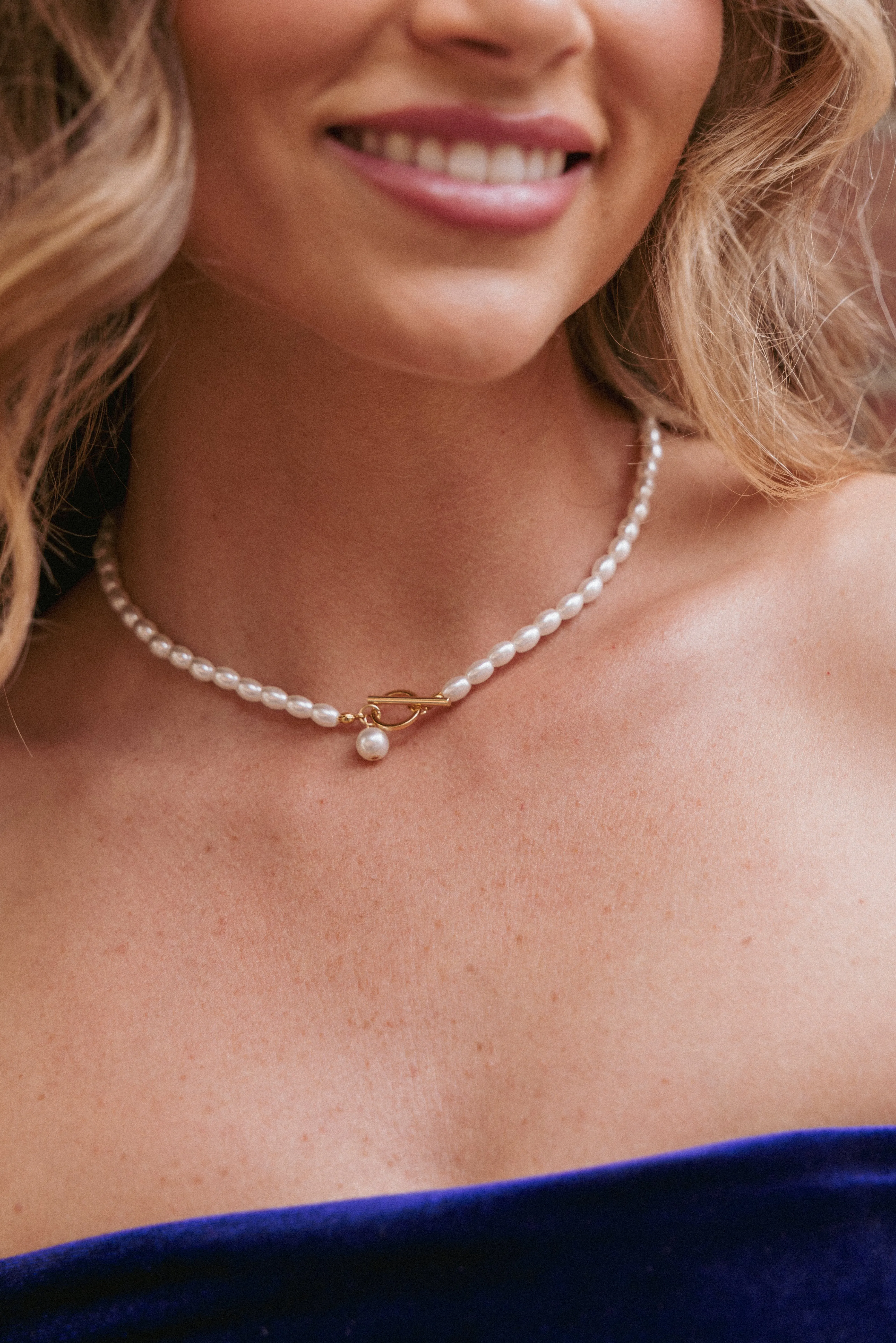 Alira Necklace - Pearl sold by Petal & Pup