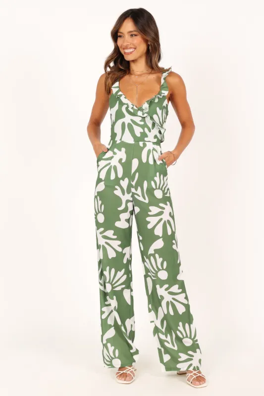 Payton Jumpsuit - Khaki sold by Petal & Pup