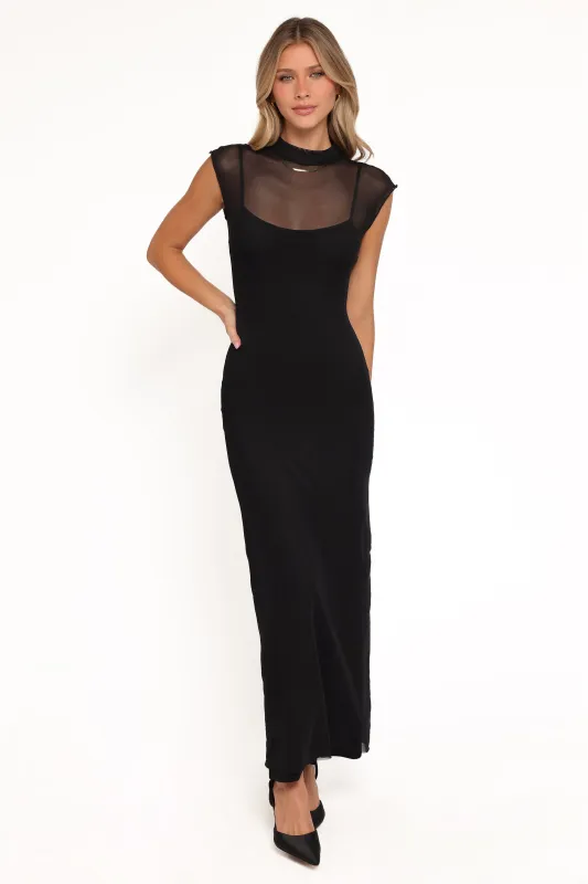 Charice Midi Dress - Black sold by Petal & Pup