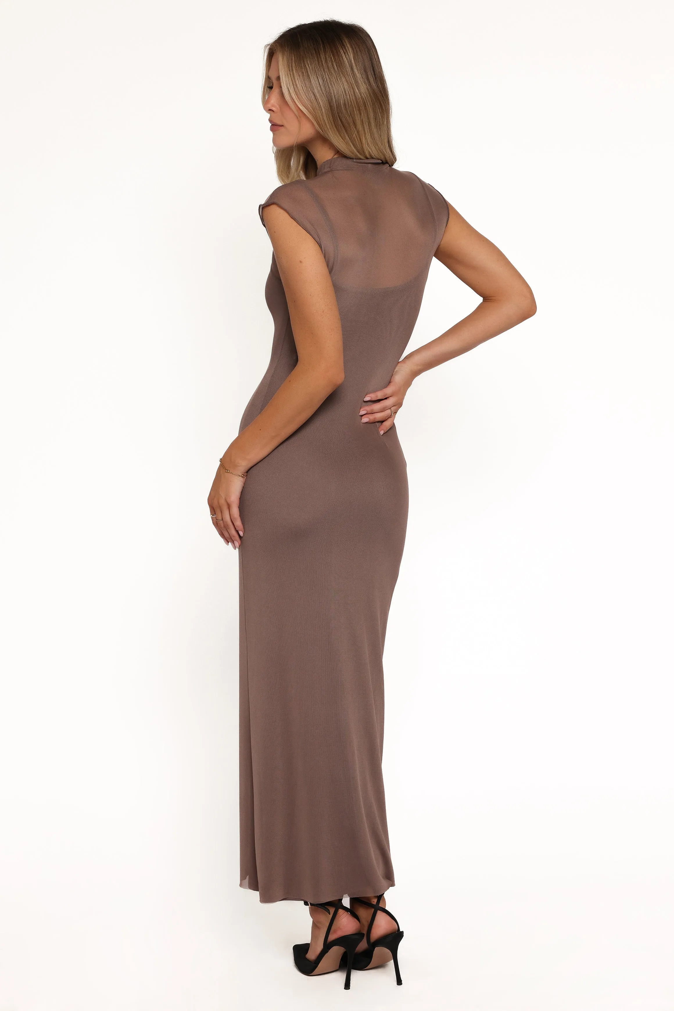 Charice Midi Dress - Brown sold by Petal & Pup product image thumbnail 4