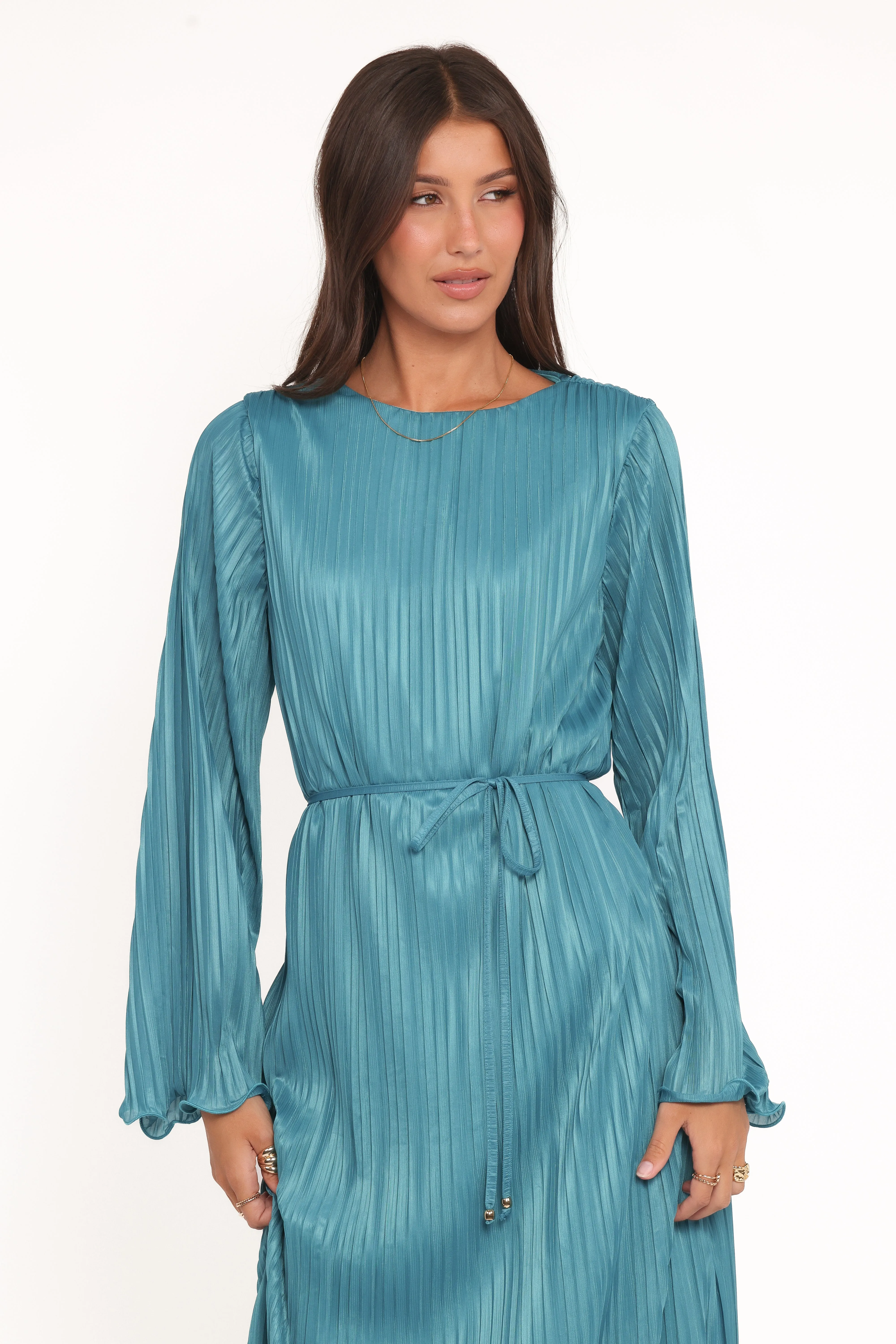 Armena Long Sleeve Maxi Dress - Teal sold by Petal & Pup product image thumbnail 2