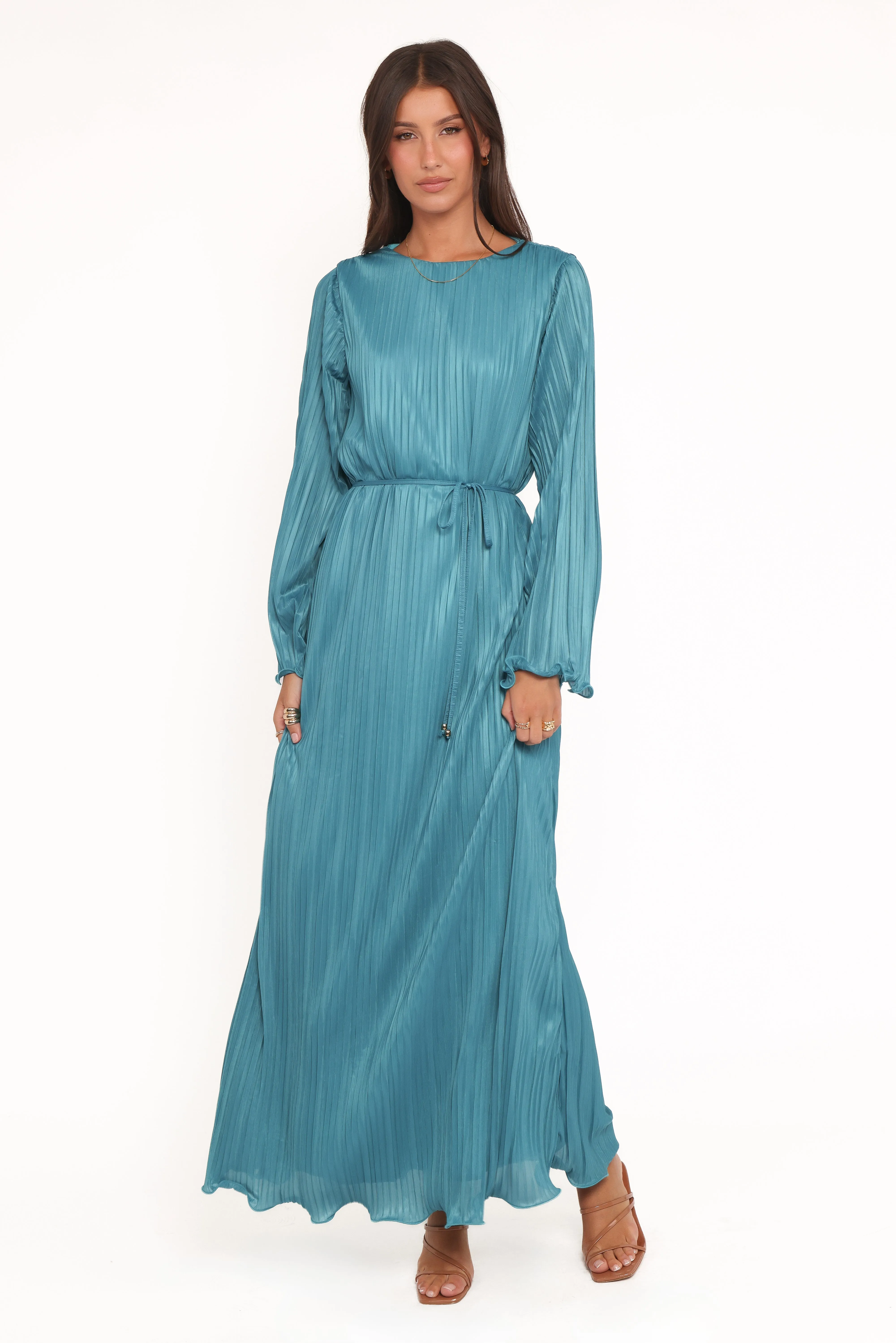 Armena Long Sleeve Maxi Dress - Teal sold by Petal & Pup