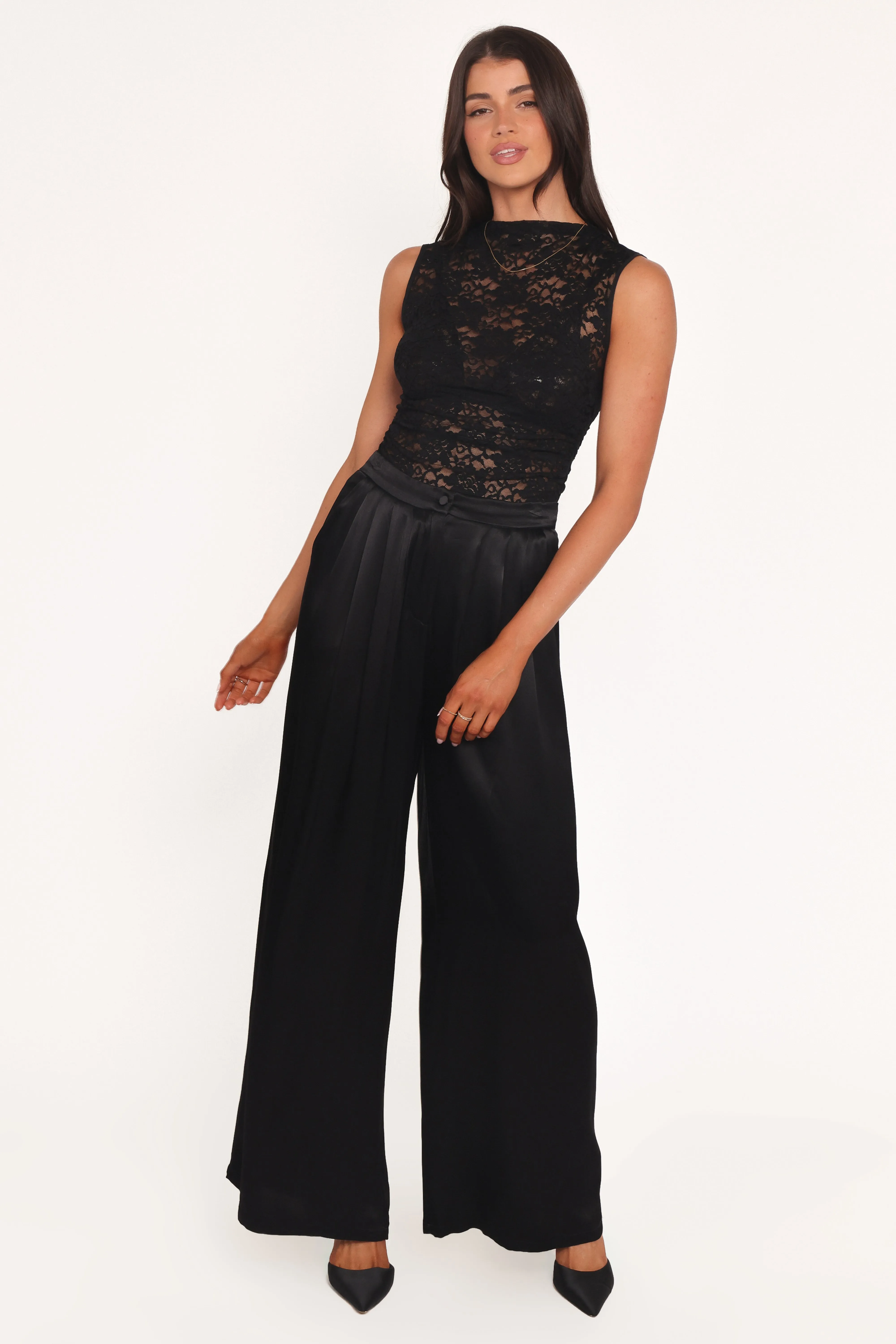 Nissa Lace Top - Black sold by Petal & Pup product image thumbnail 4