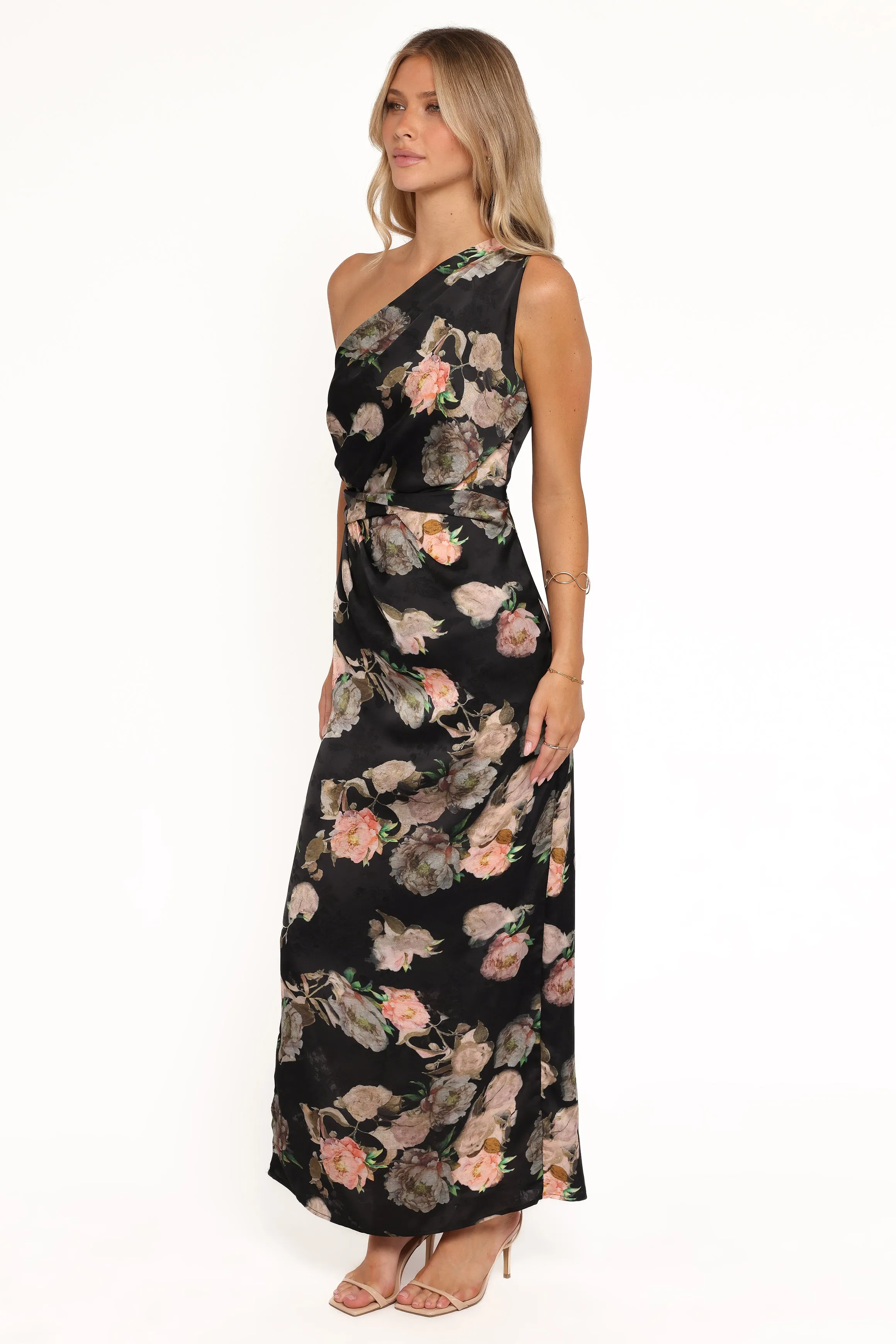 Nadia One Shoulder Maxi Dress - Blurred Floral sold by Petal & Pup product image thumbnail 3