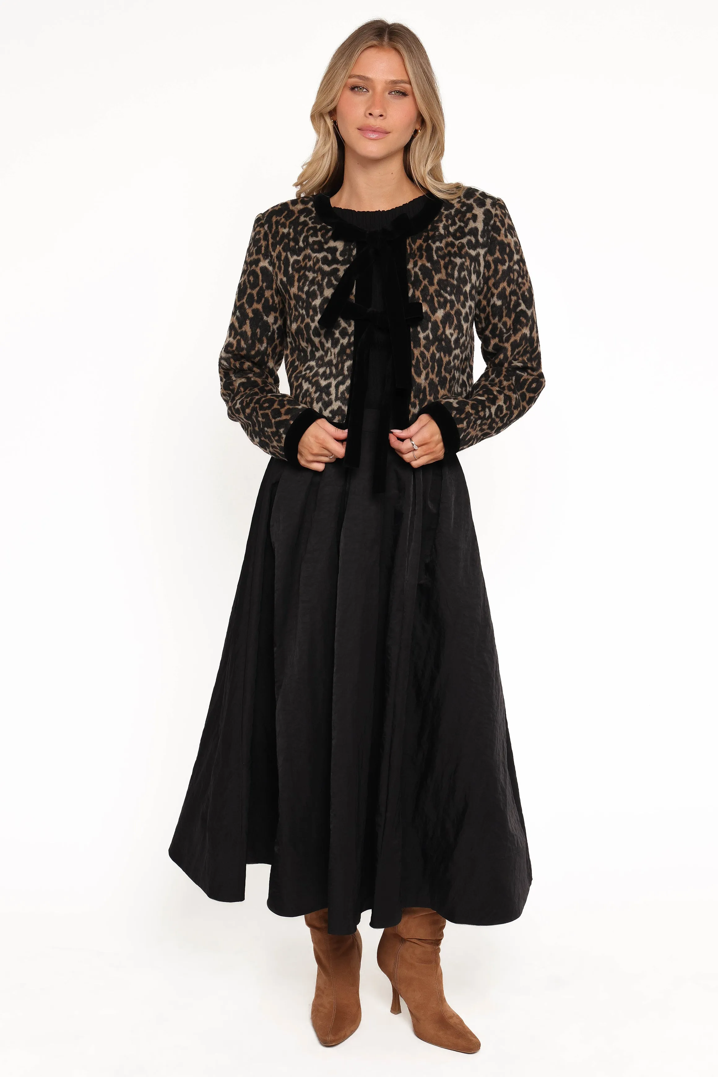 Vanna Tie Front Jacket - Leopard sold by Petal & Pup product image thumbnail 5