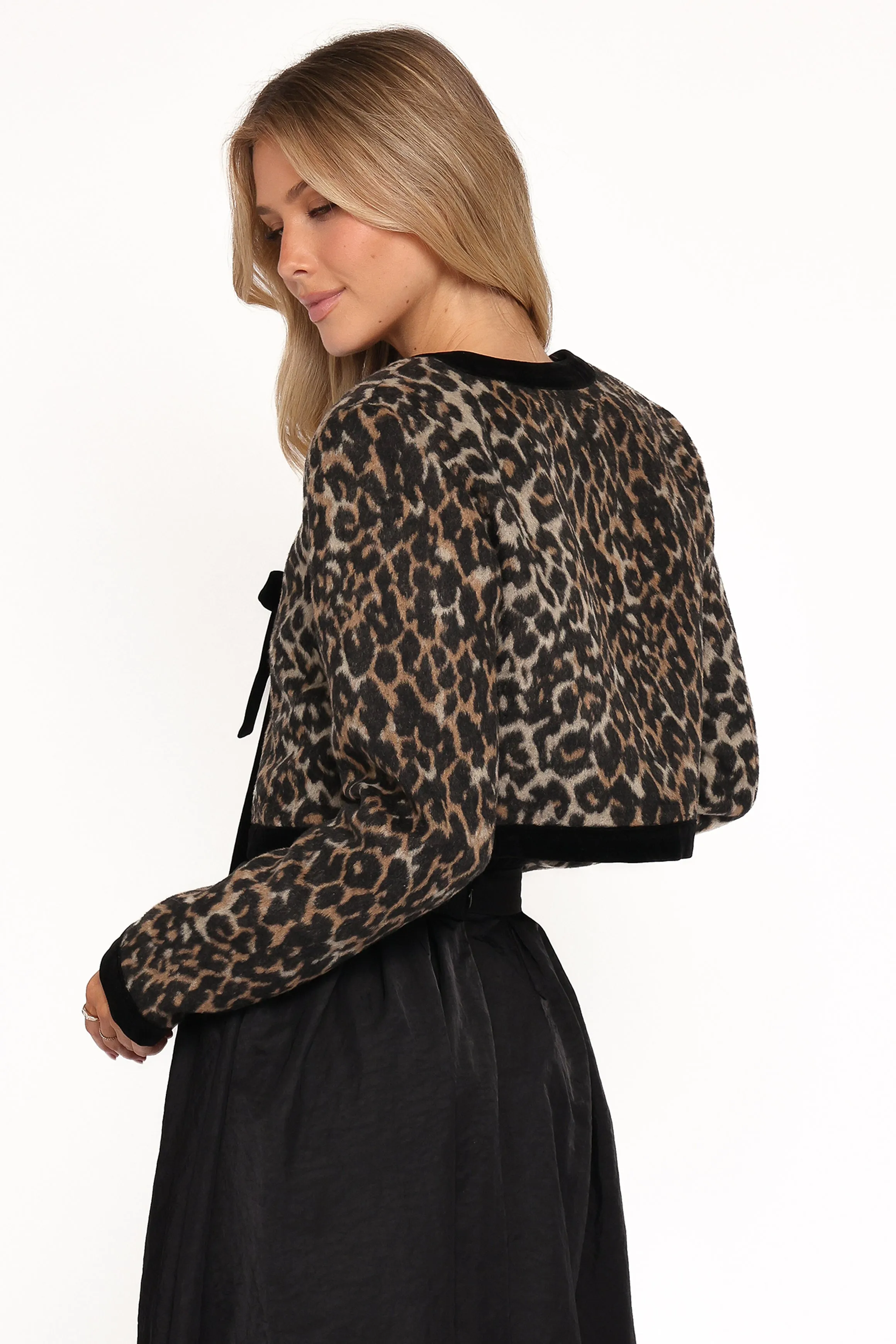 Vanna Tie Front Jacket - Leopard sold by Petal & Pup product image thumbnail 4