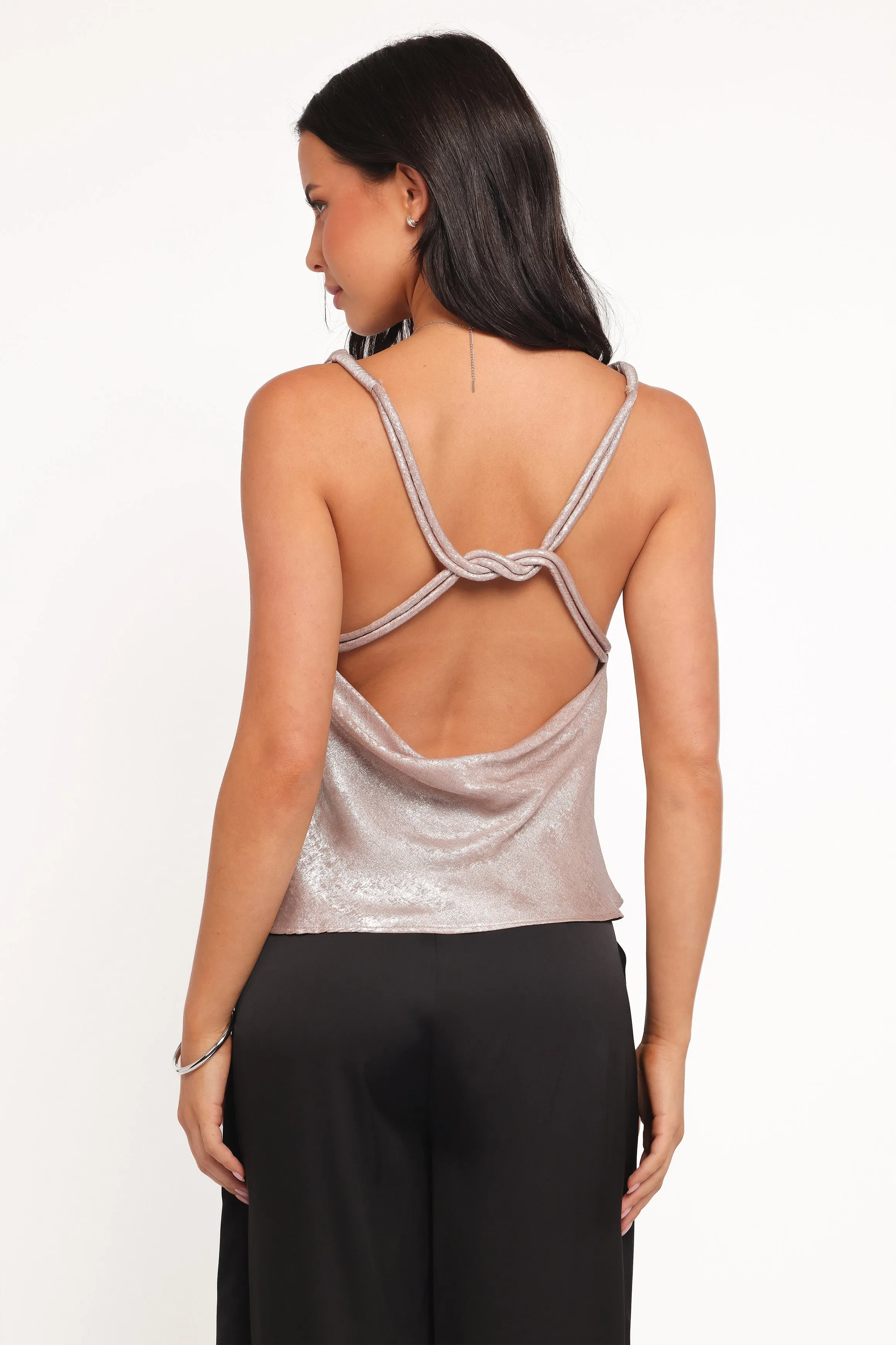 Vita Cowl Neck Cami Top - Champagne sold by Petal & Pup product image thumbnail 4