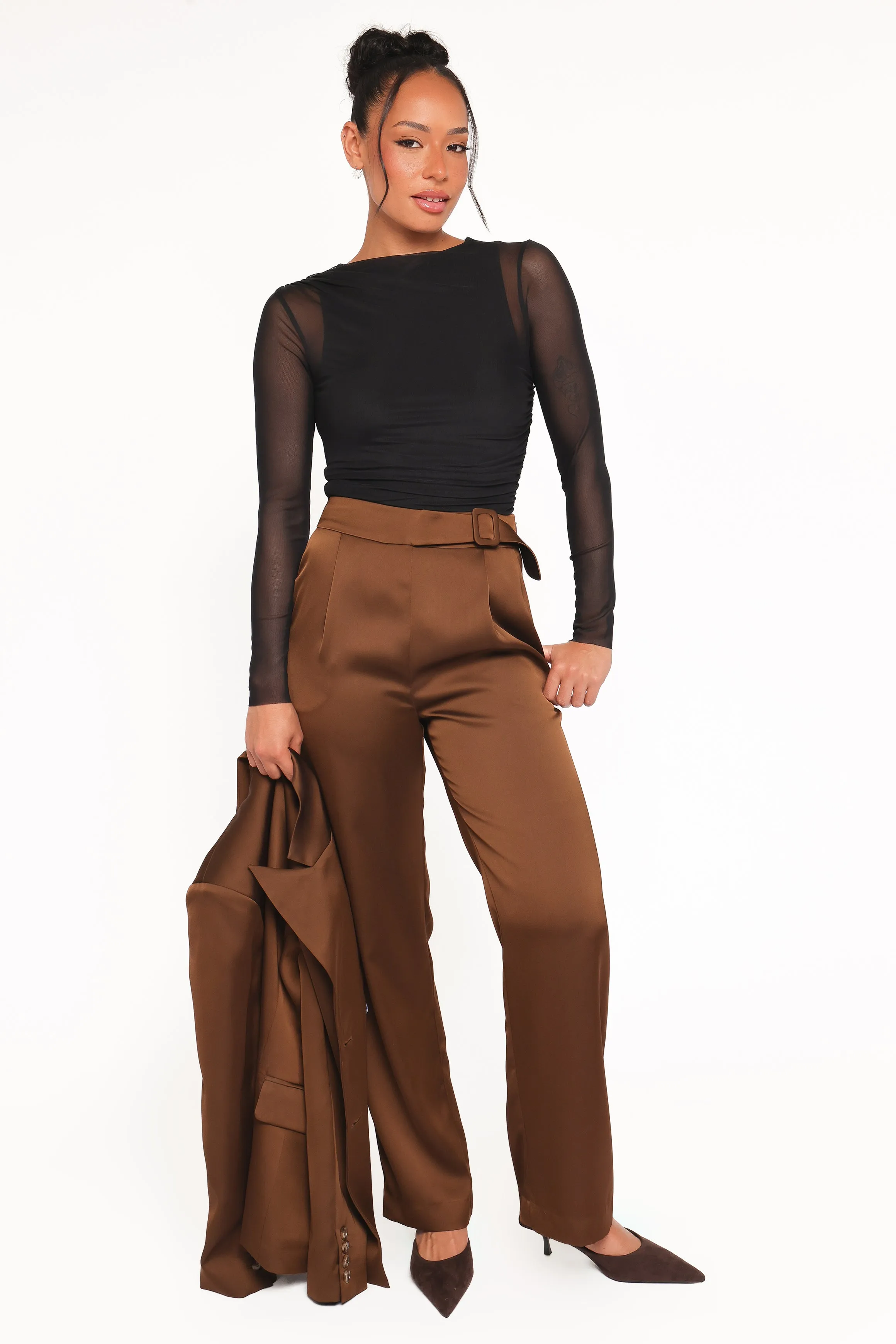 Trina Tailored Pant - Brown sold by Petal & Pup product image thumbnail 2