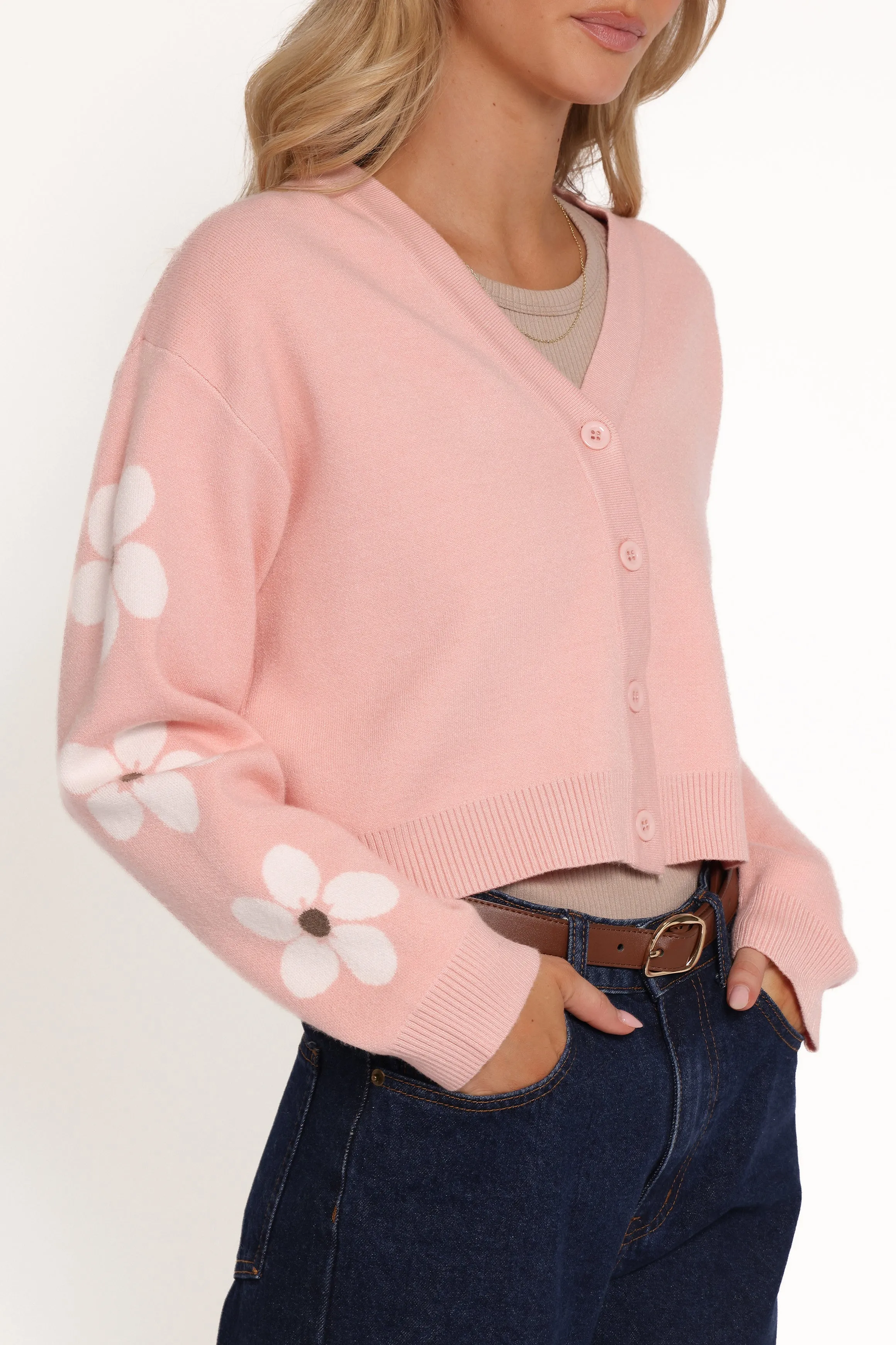 Lantana Flower Sleeve Cardigan - Pink sold by Petal & Pup product image thumbnail 2