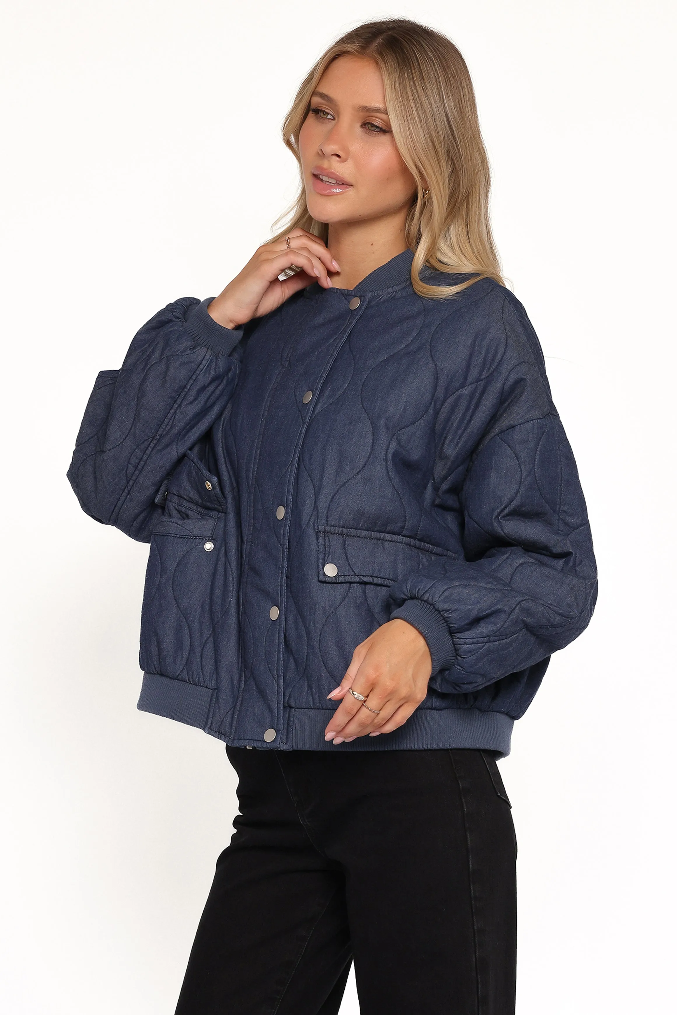 Keah Quilted Jacket - Navy sold by Petal & Pup product image thumbnail 3