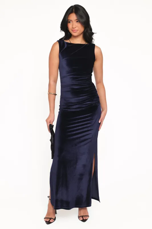 Winton Maxi Dress - Midnight Velvet sold by Petal & Pup